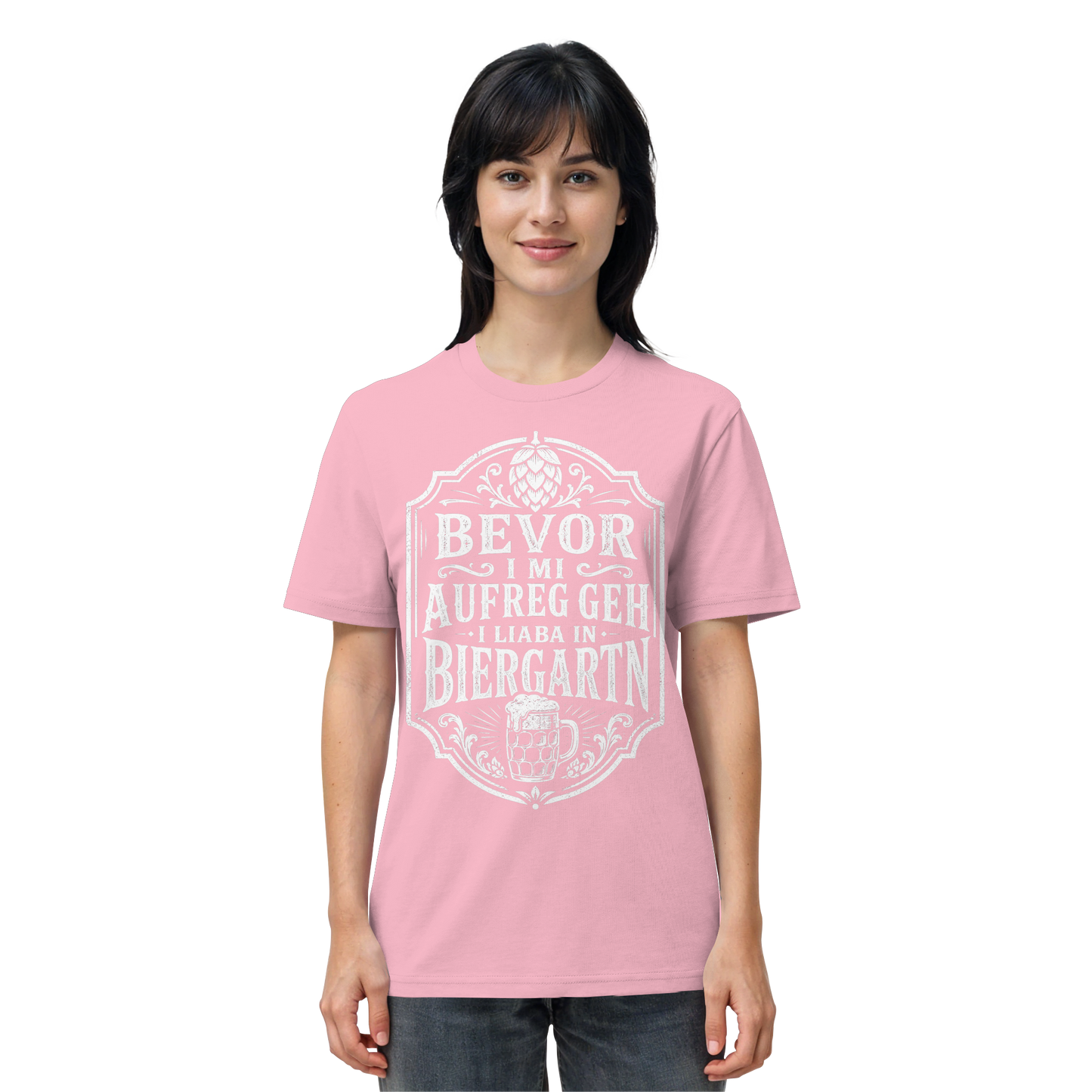 BEVOR I MI AUFREG, GEH I LIABA IN BIERGARTN - Organic Shirt