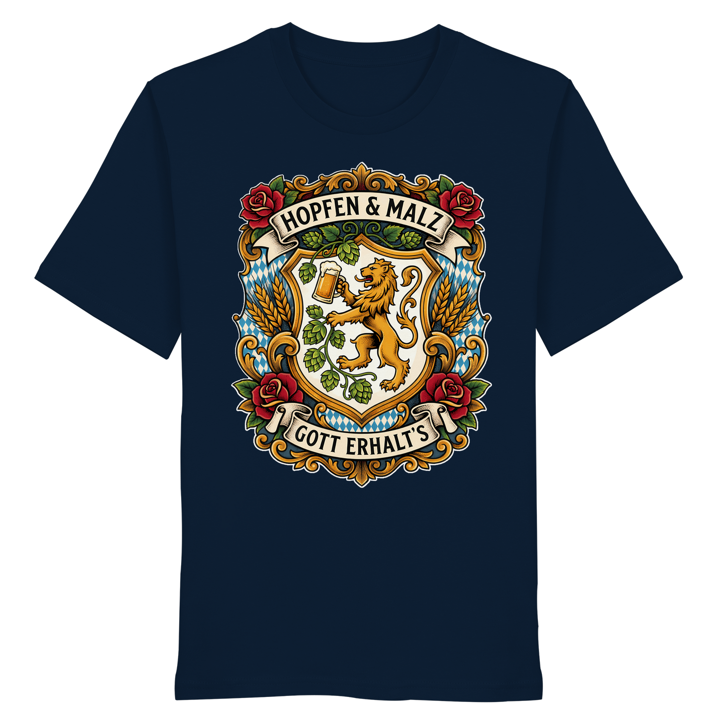 HOPFEN & MALZ - GOTT ERHALT`S - Organic Shirt - BayrischerHumor