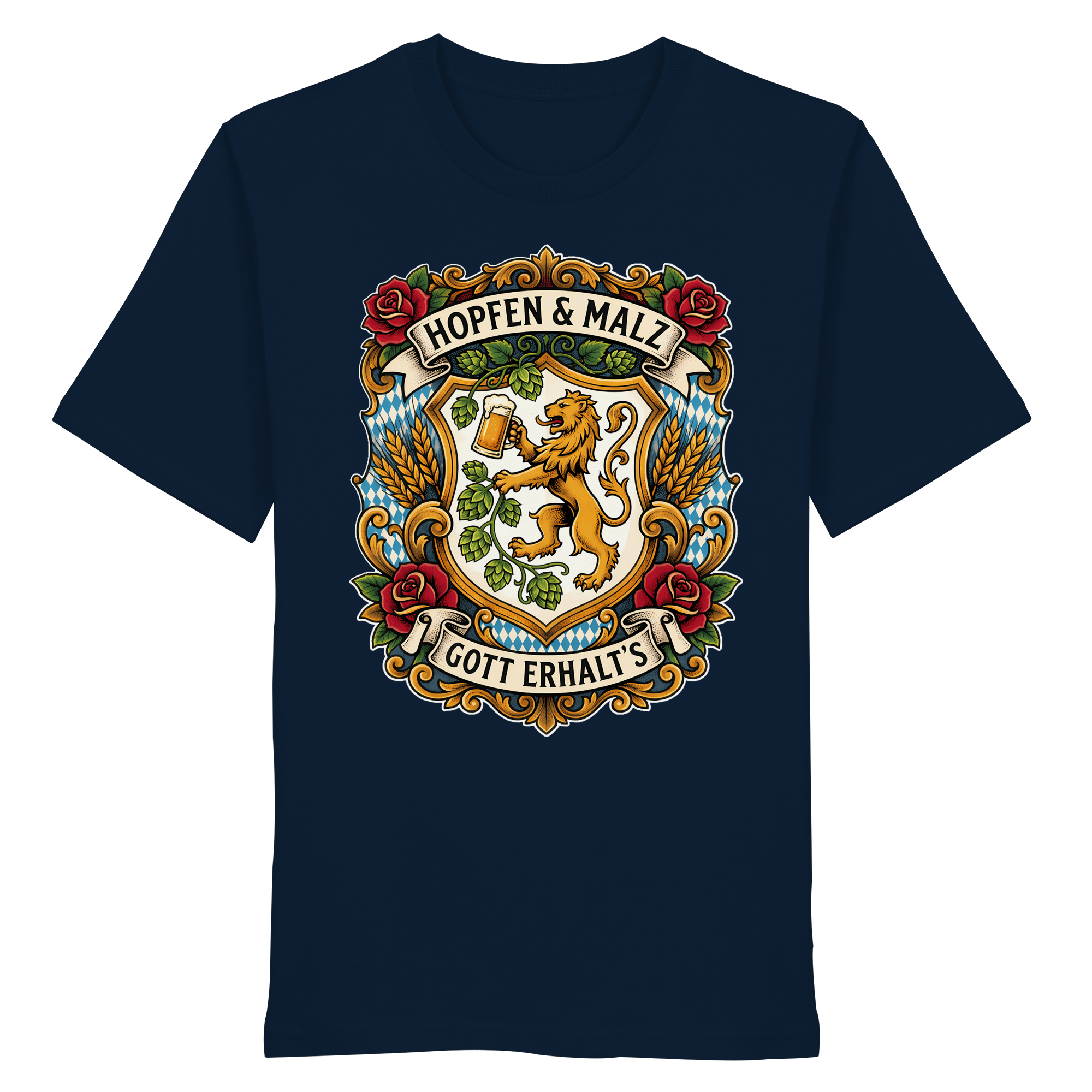HOPFEN & MALZ - GOTT ERHALT`S - Organic Shirt - BayrischerHumor