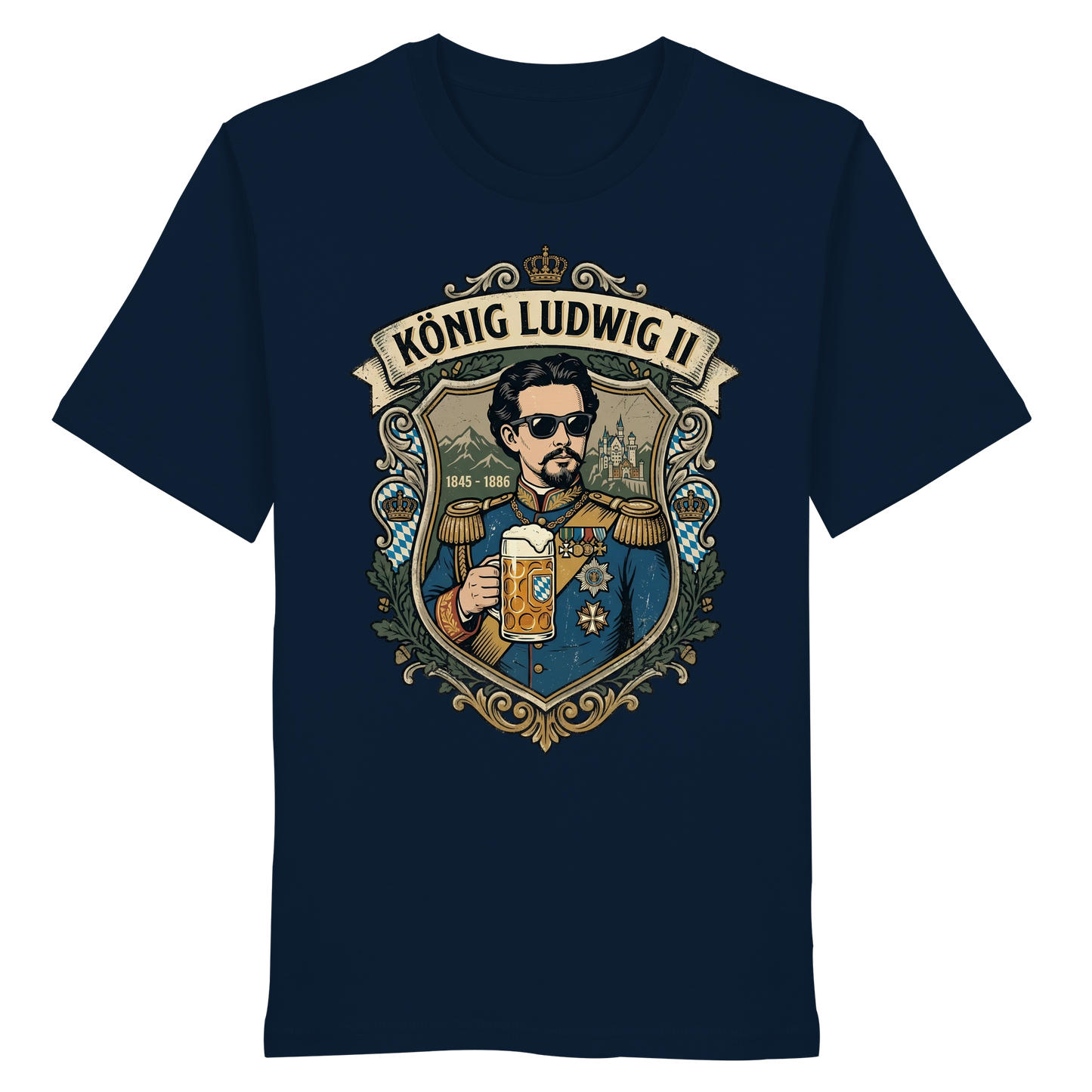 KÖNIG LUDWIG II - Organic Shirt - BayrischerHumor