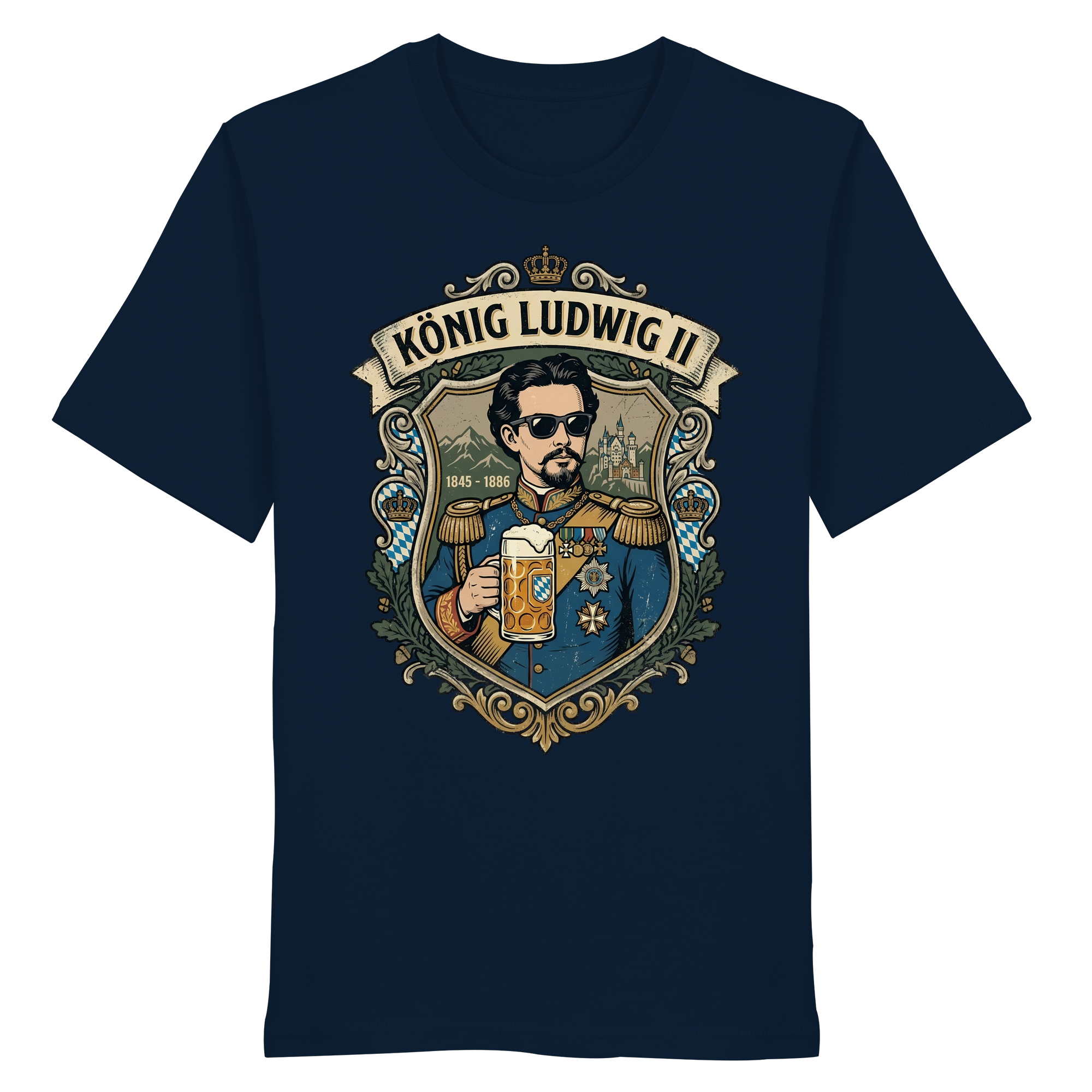 KÖNIG LUDWIG II - Organic Shirt - BayrischerHumor