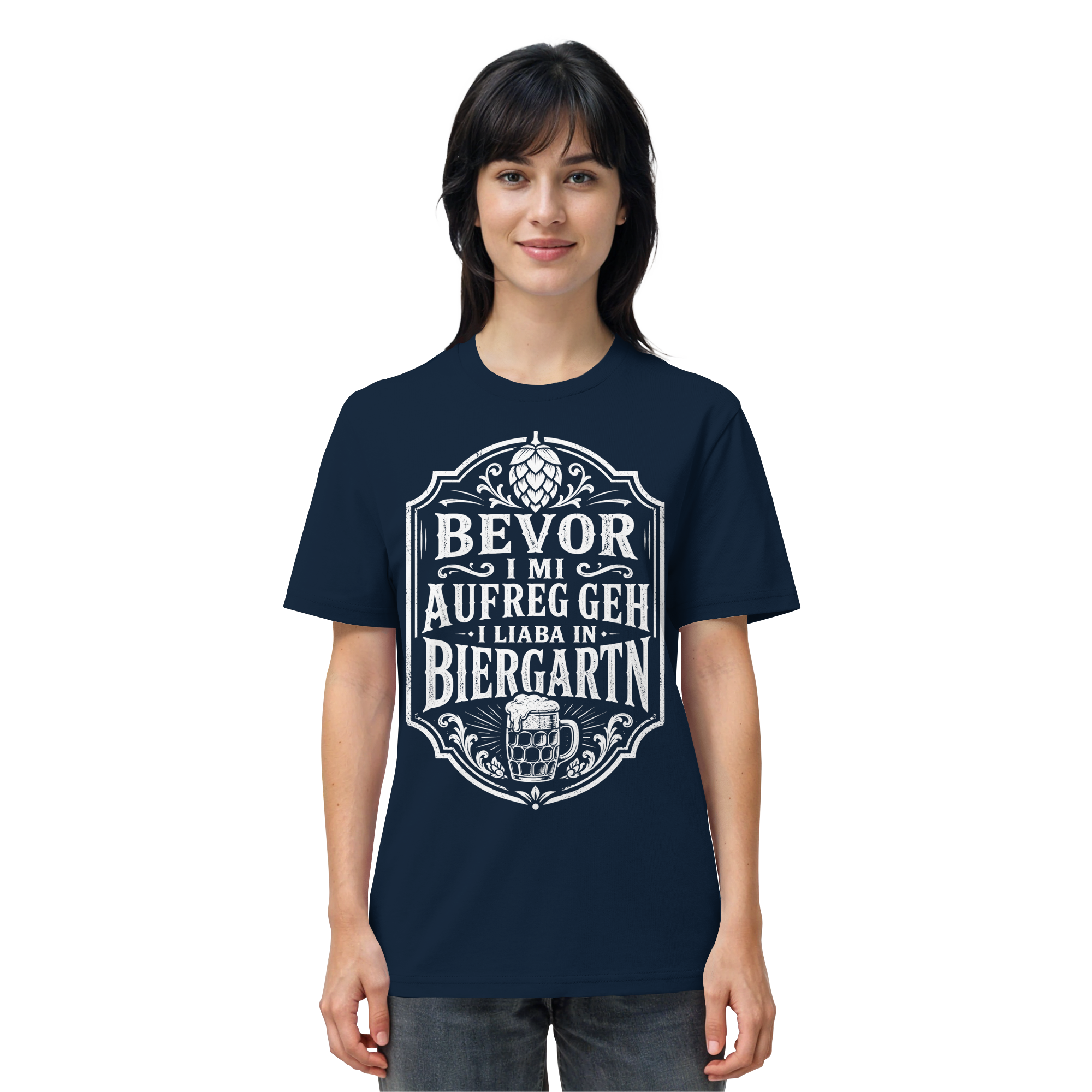BEVOR I MI AUFREG, GEH I LIABA IN BIERGARTN - Organic Shirt