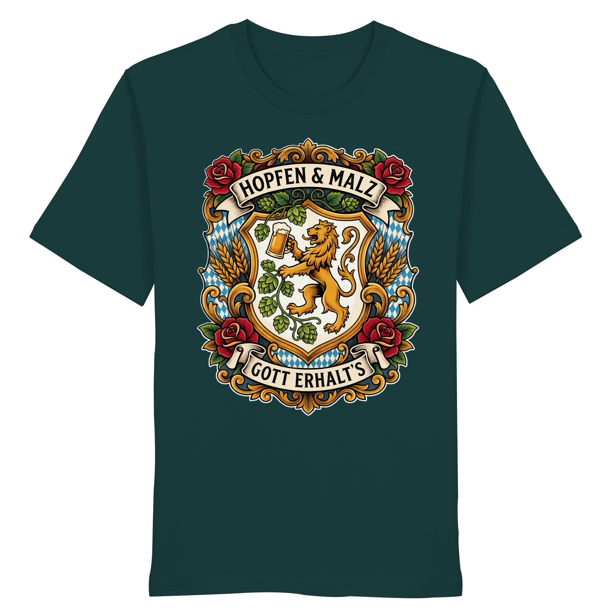 HOPFEN & MALZ - GOTT ERHALT`S - Organic Shirt - BayrischerHumor