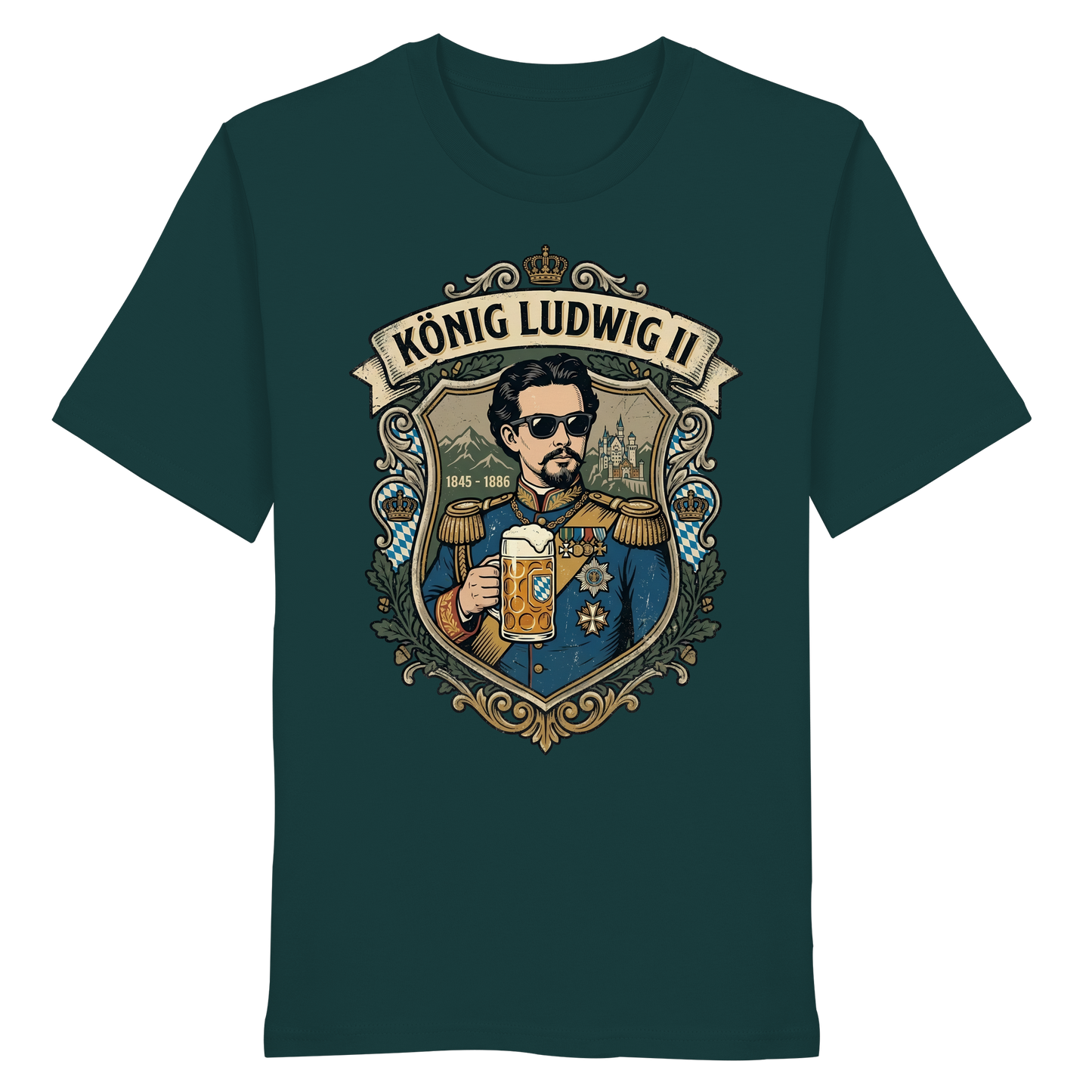 KÖNIG LUDWIG II - Organic Shirt - BayrischerHumor