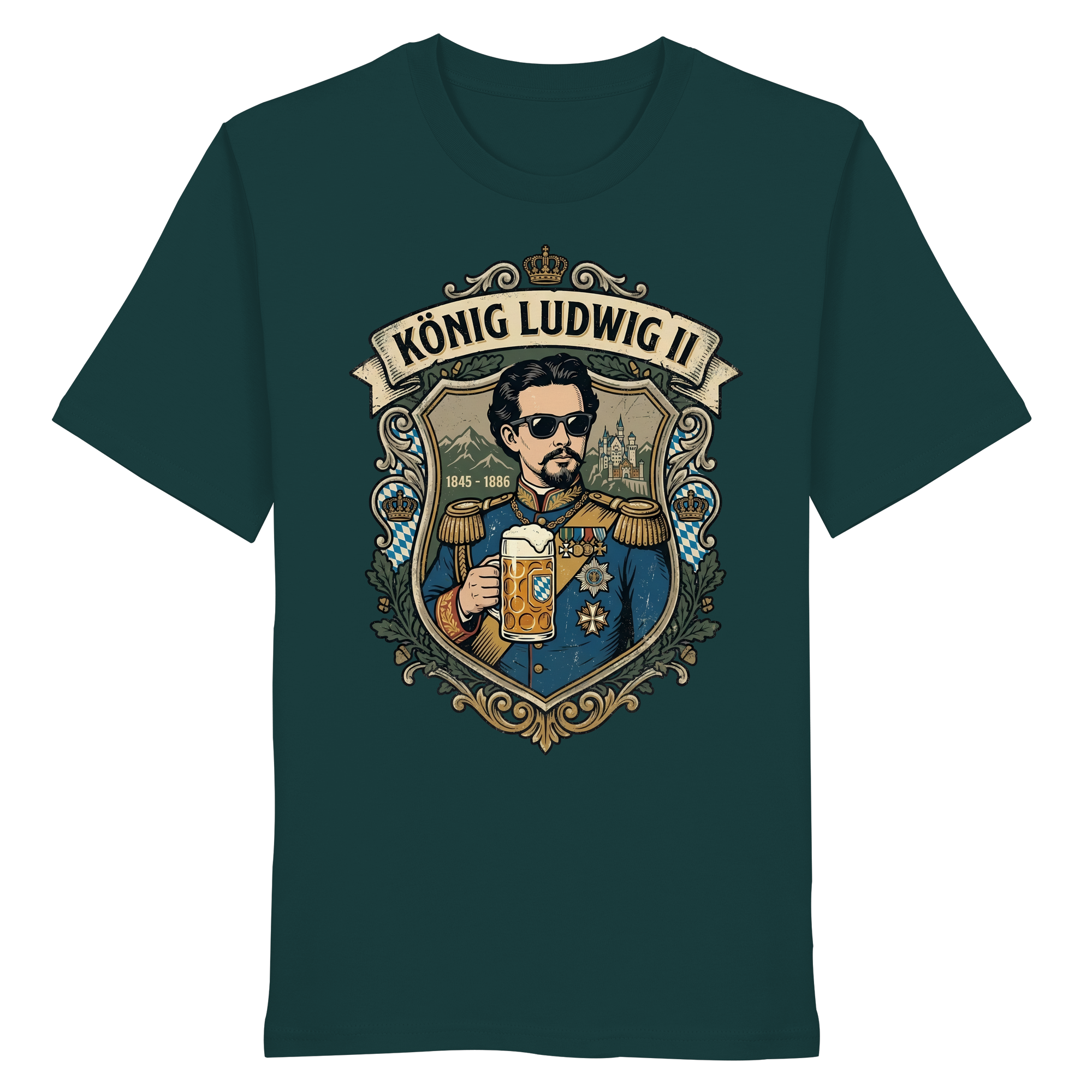 KÖNIG LUDWIG II - Organic Shirt - BayrischerHumor