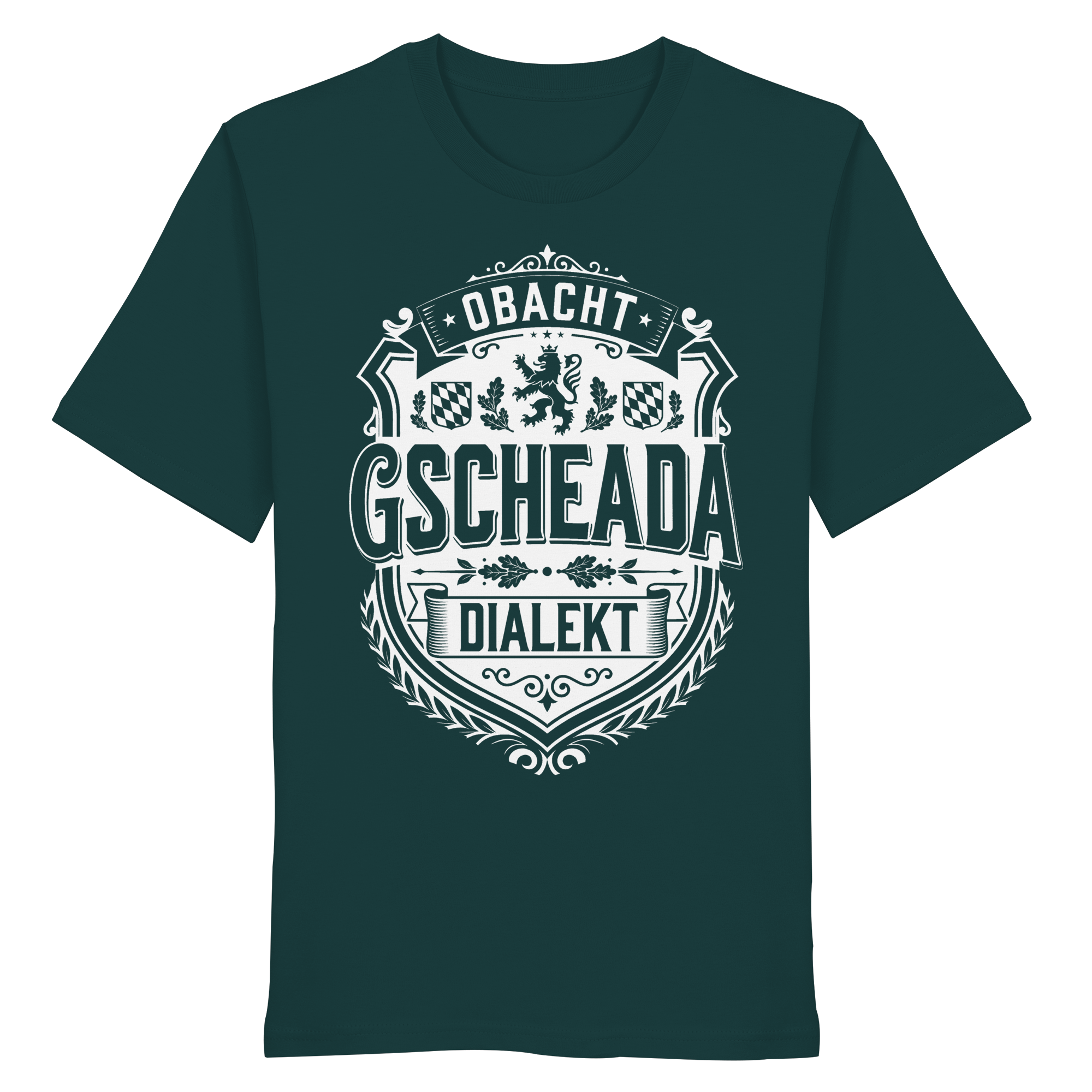 OBACHT GSCHEADA DIALEKT - Organic Shirt - BayrischerHumor