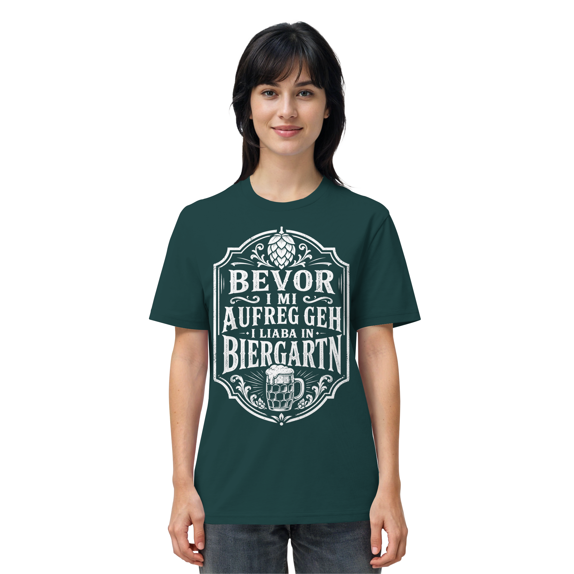 BEVOR I MI AUFREG, GEH I LIABA IN BIERGARTN - Organic Shirt