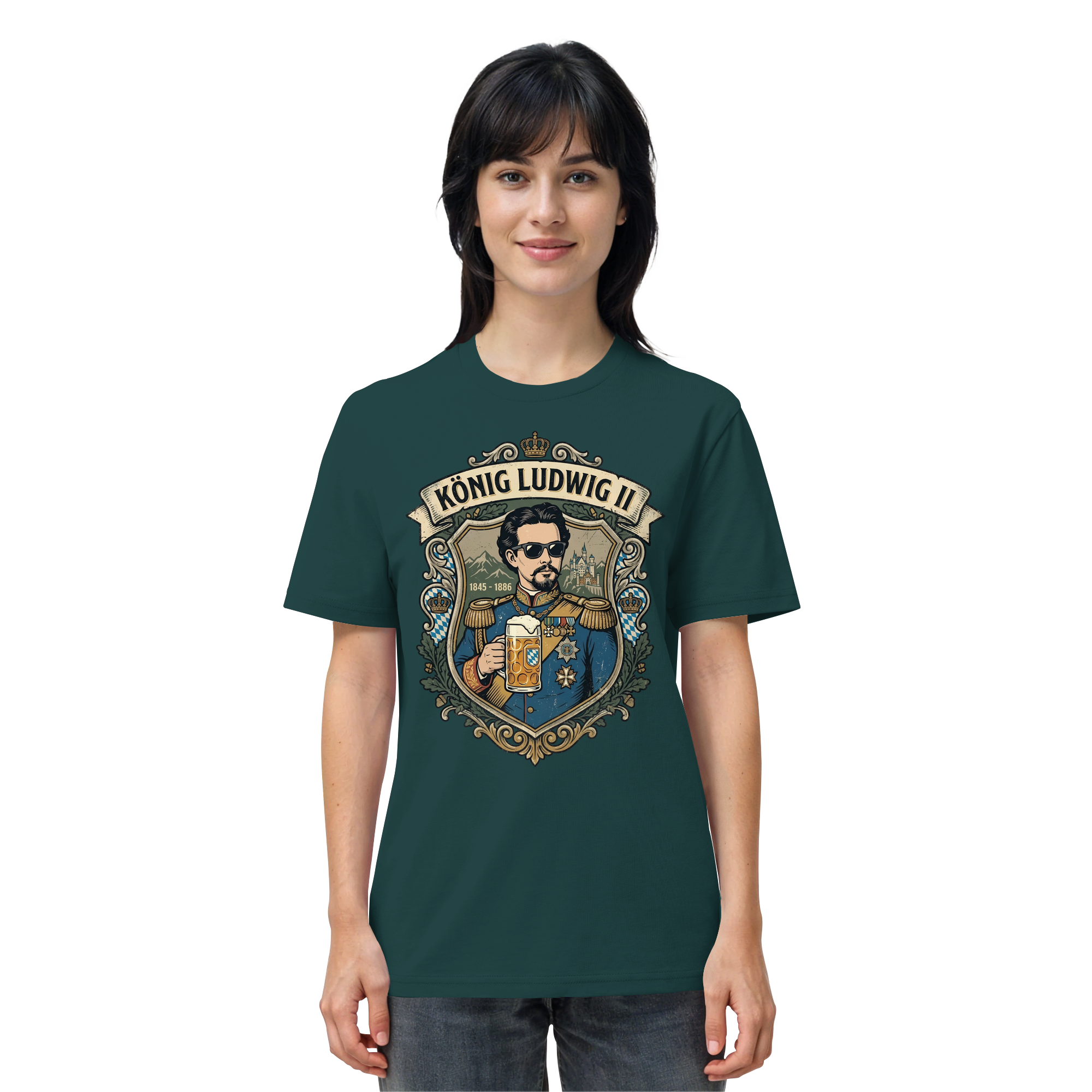 KÖNIG LUDWIG II - Organic Shirt - BayrischerHumor