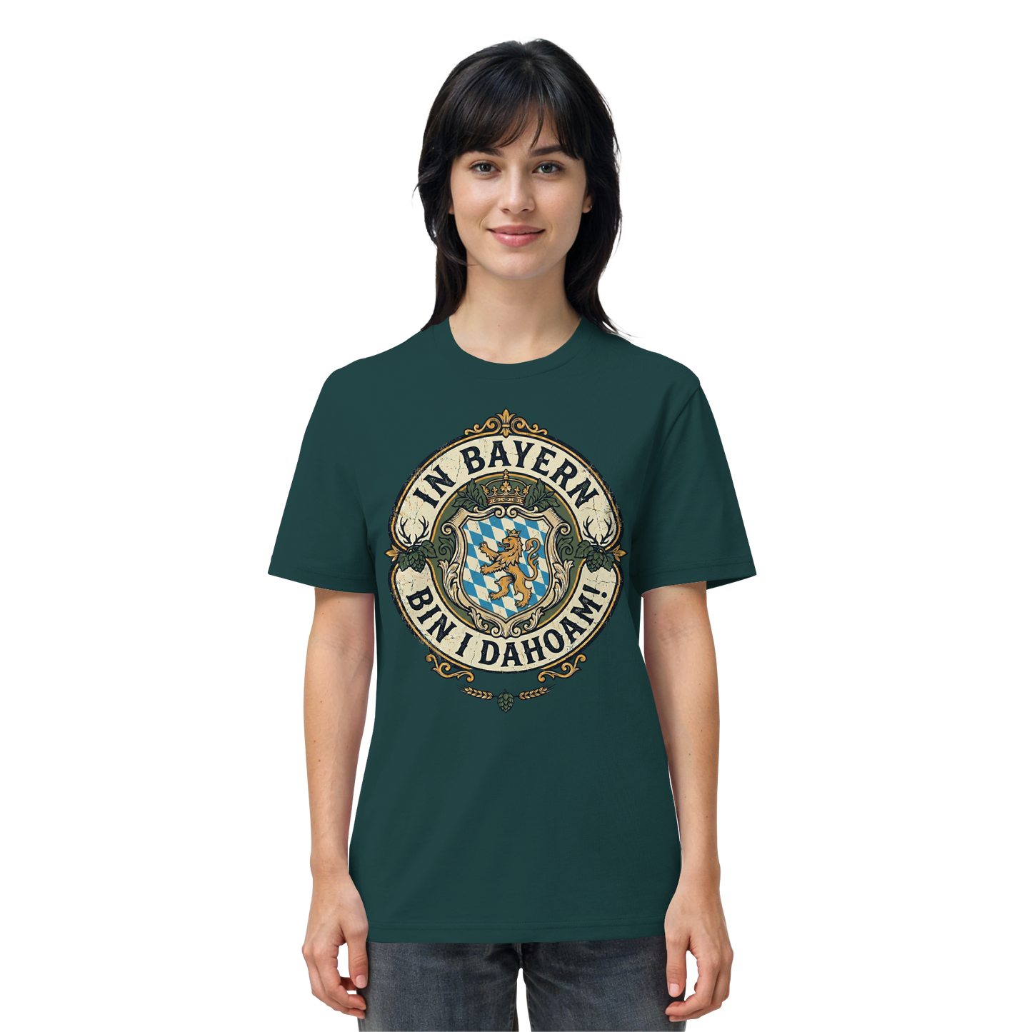 IN BAYERN BIN I DAHOAM! - Organic Shirt - BayrischerHumor