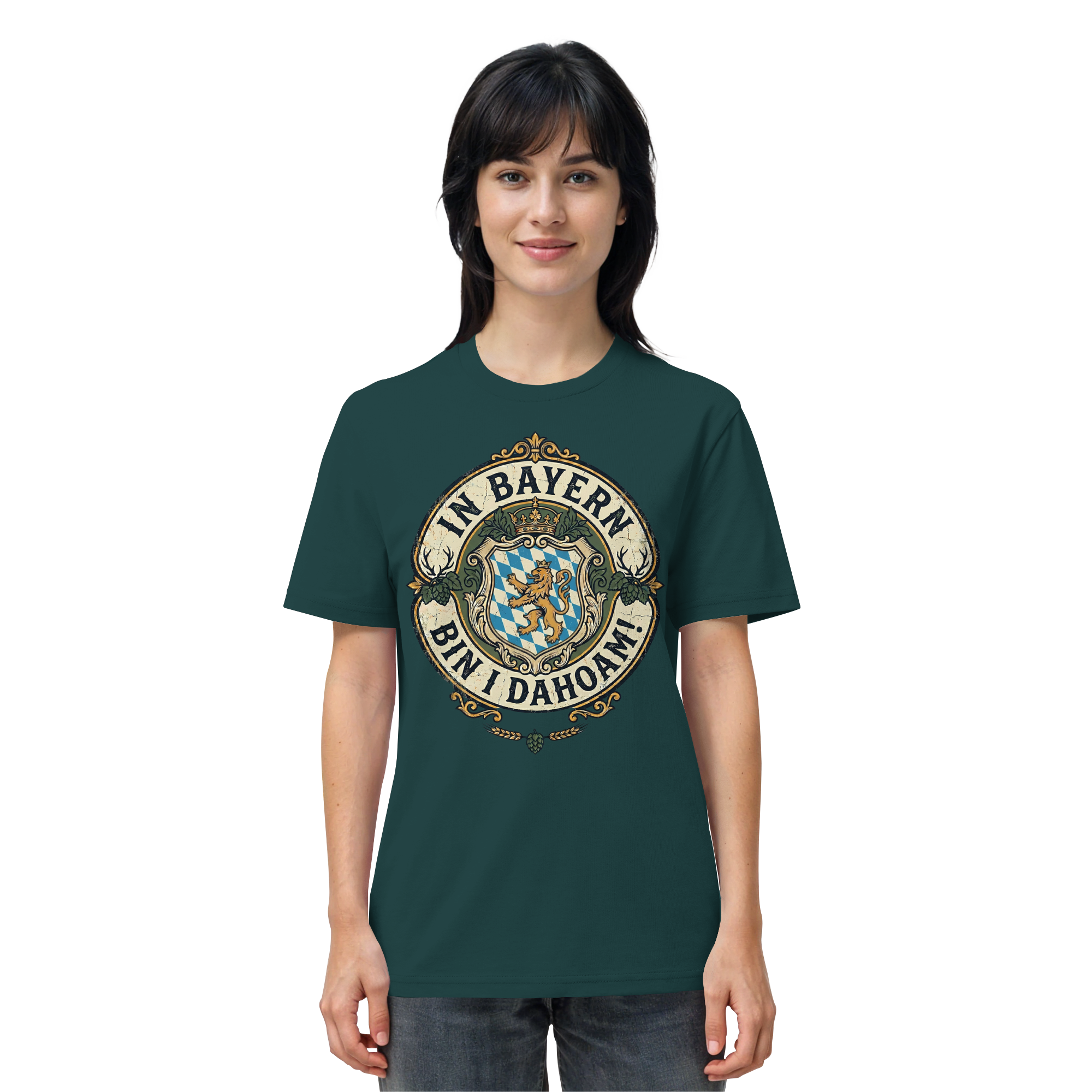 IN BAYERN BIN I DAHOAM! - Organic Shirt - BayrischerHumor