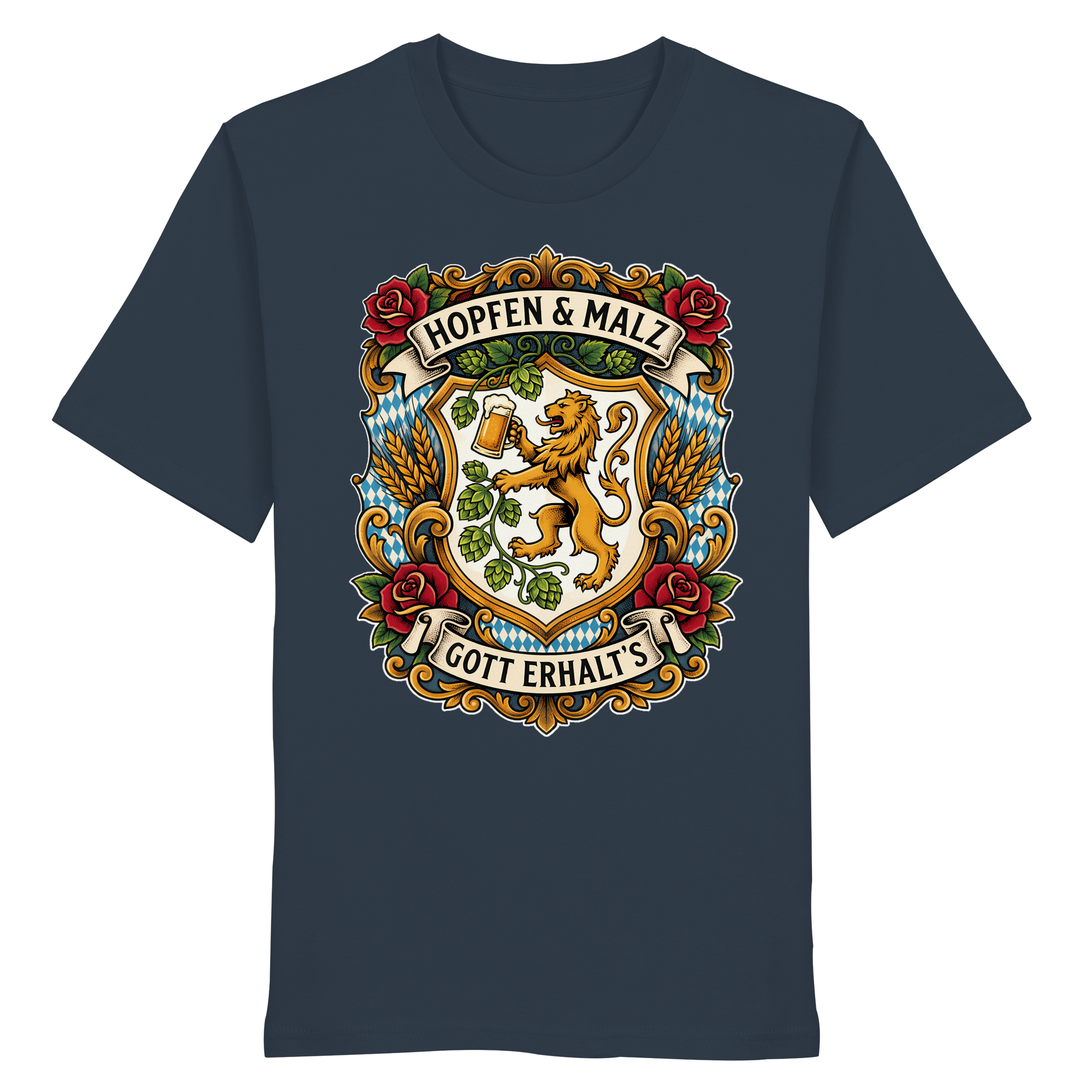 HOPFEN & MALZ - GOTT ERHALT`S - Organic Shirt - BayrischerHumor