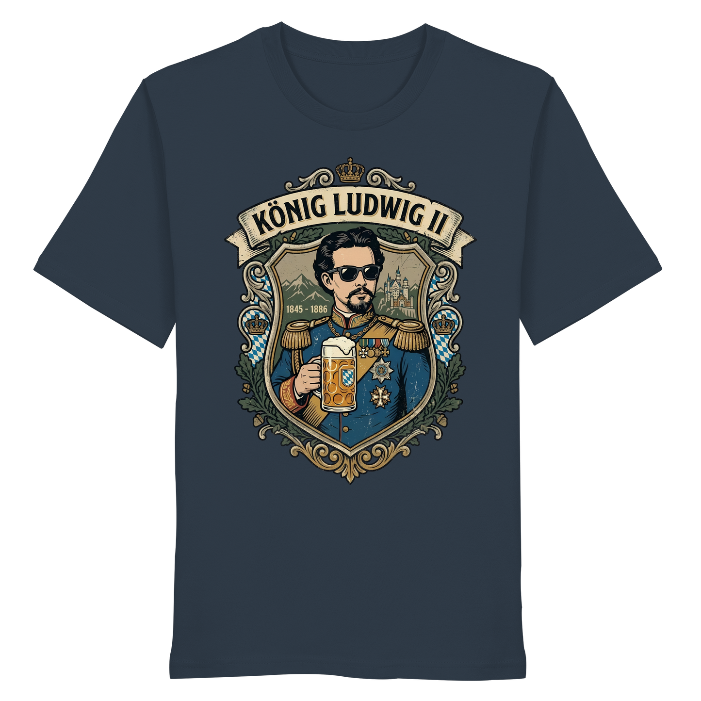 KÖNIG LUDWIG II - Organic Shirt - BayrischerHumor