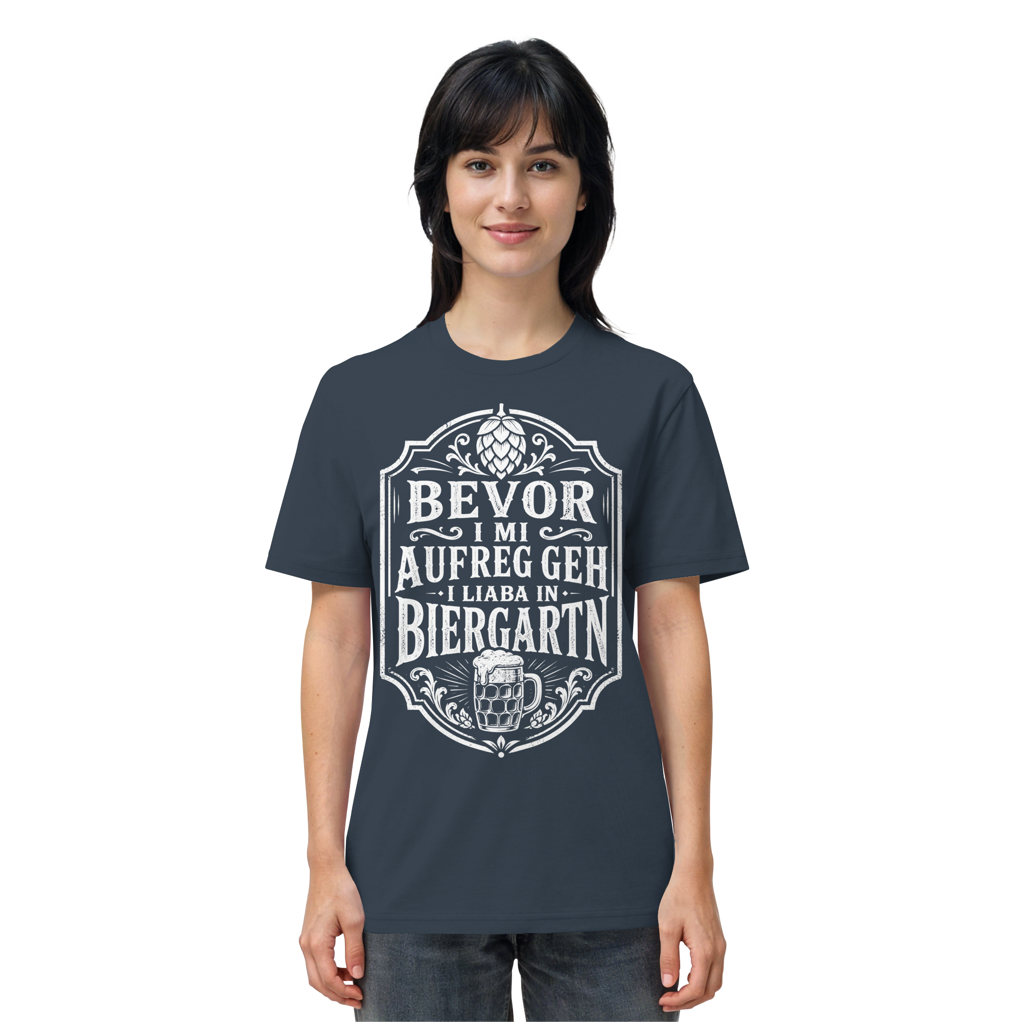 BEVOR I MI AUFREG, GEH I LIABA IN BIERGARTN - Organic Shirt