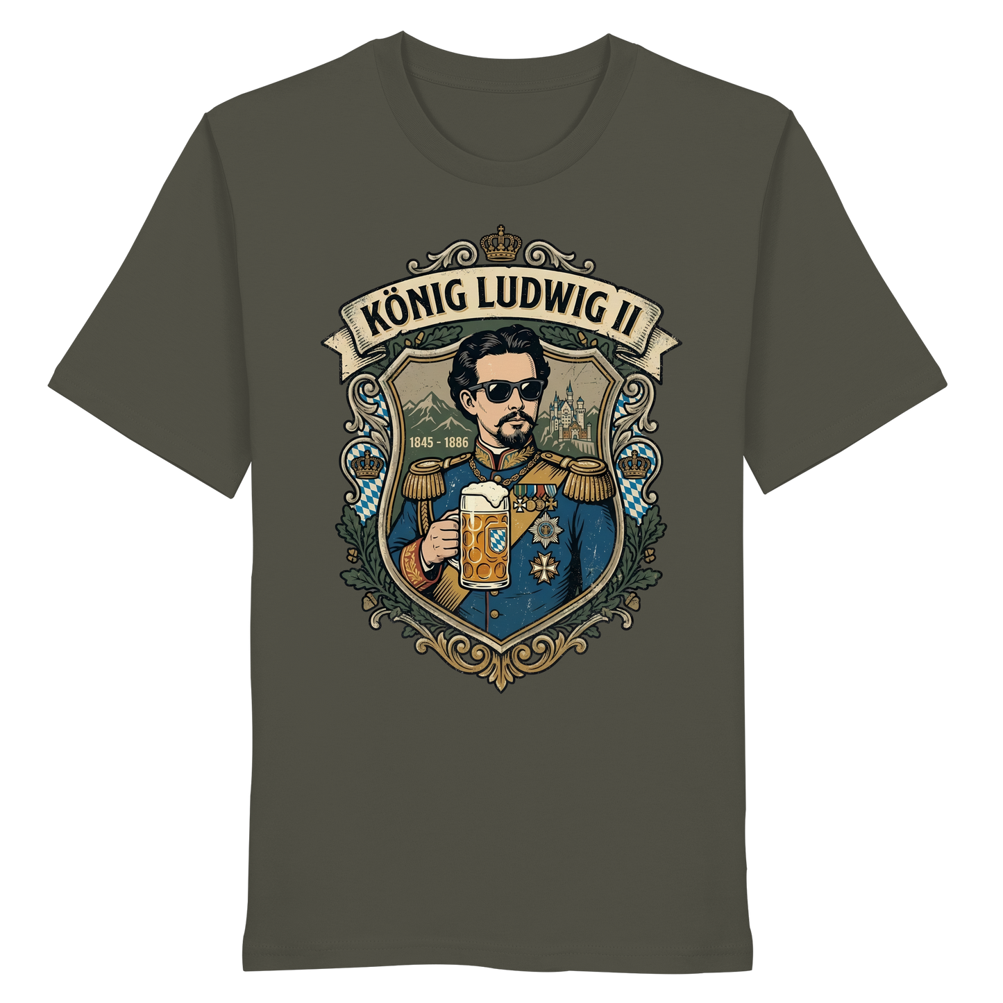 KÖNIG LUDWIG II - Organic Shirt - BayrischerHumor