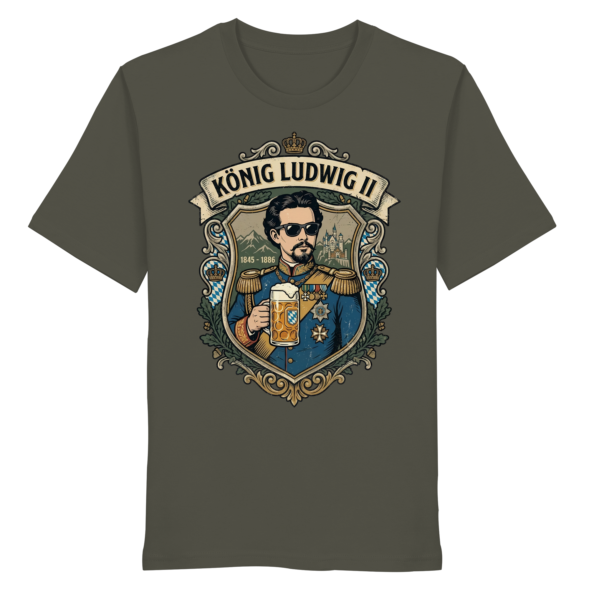 KÖNIG LUDWIG II - Organic Shirt - BayrischerHumor