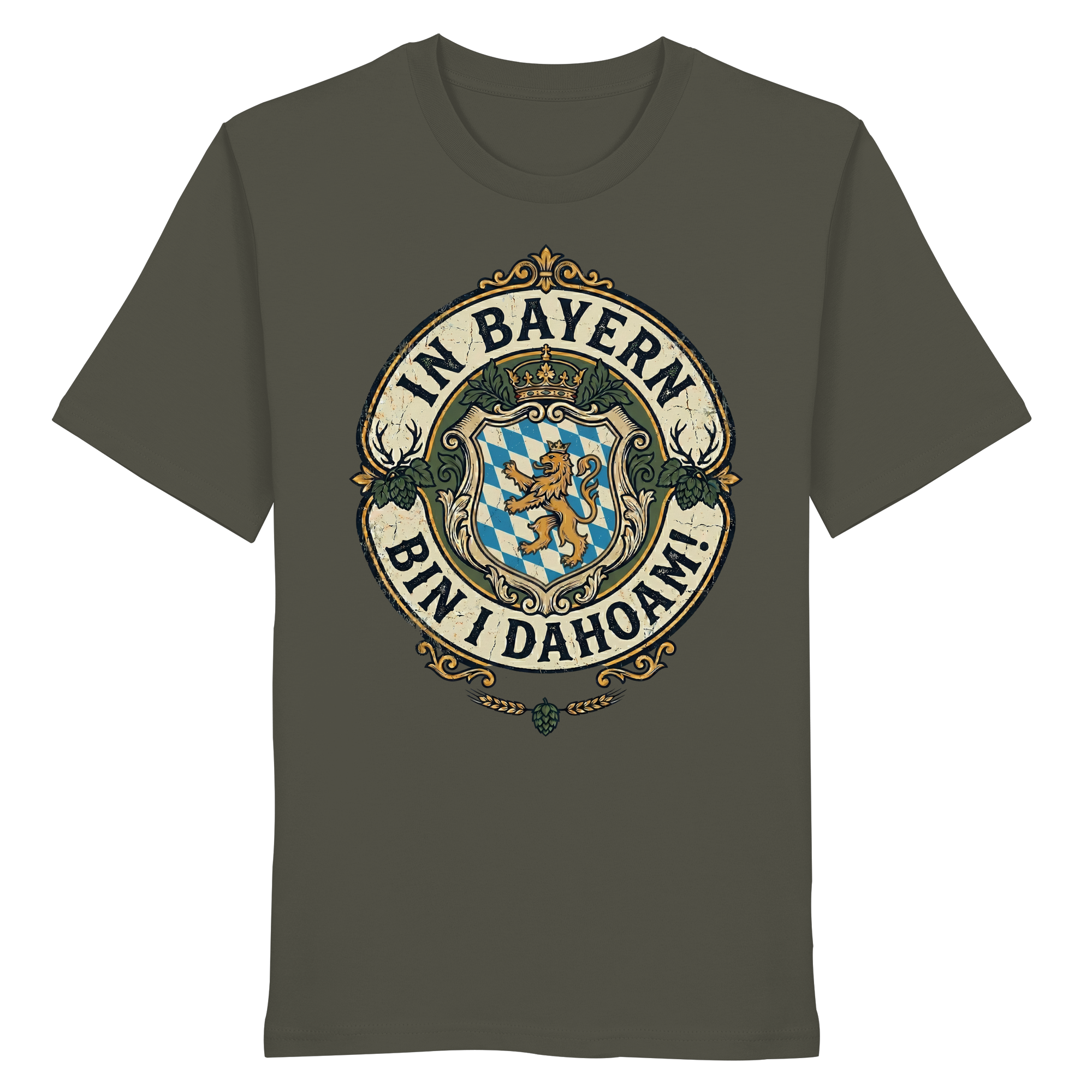 IN BAYERN BIN I DAHOAM! - Organic Shirt - BayrischerHumor