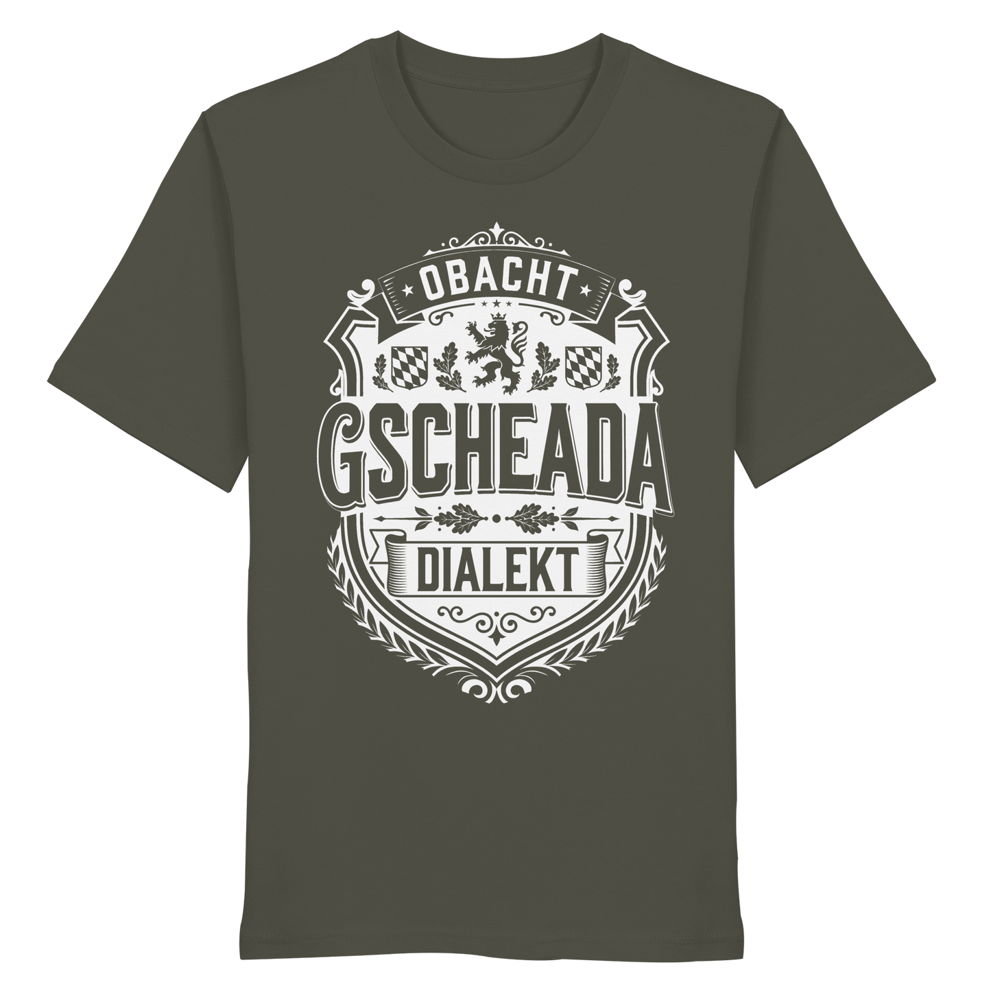 OBACHT GSCHEADA DIALEKT - Organic Shirt - BayrischerHumor
