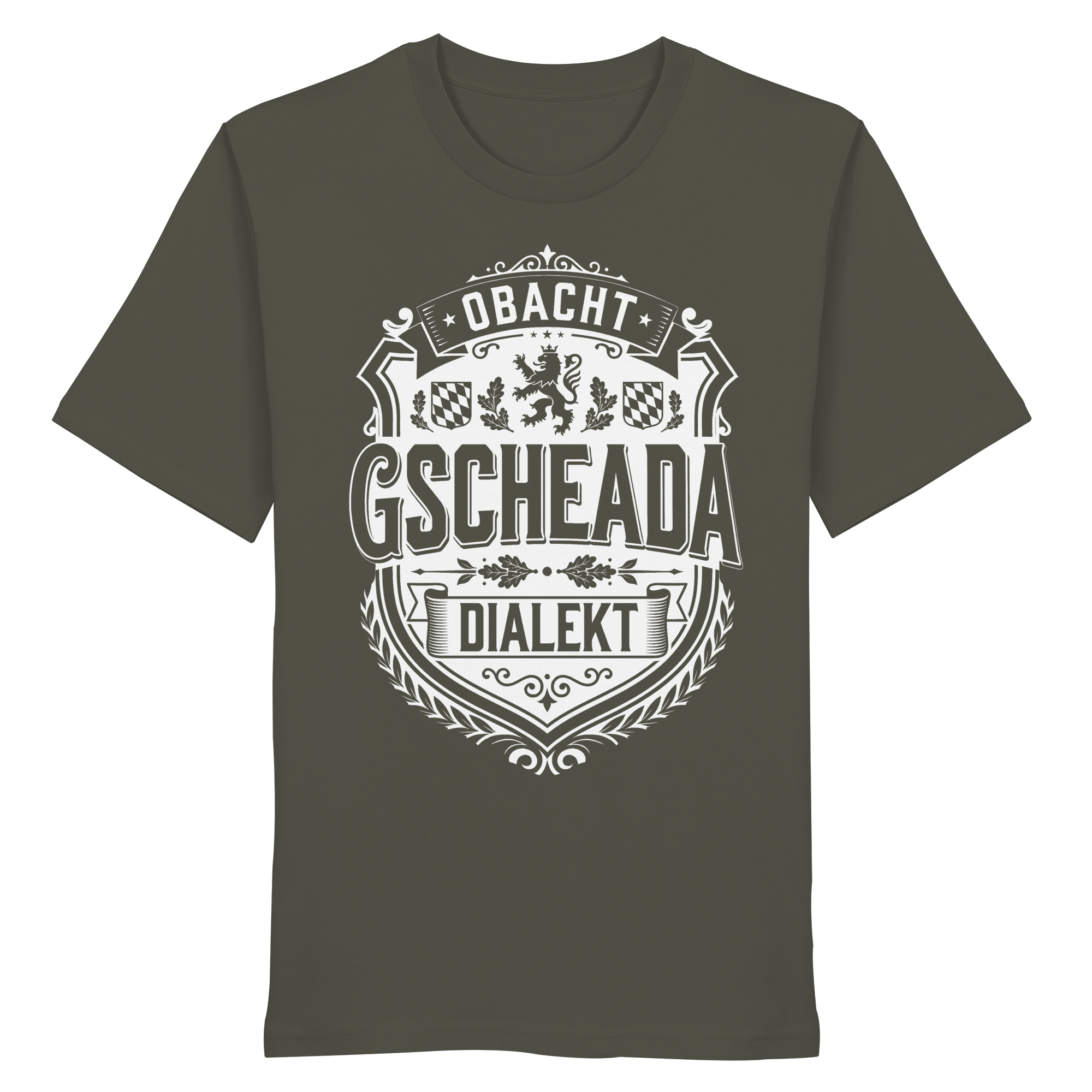 OBACHT GSCHEADA DIALEKT - Organic Shirt - BayrischerHumor