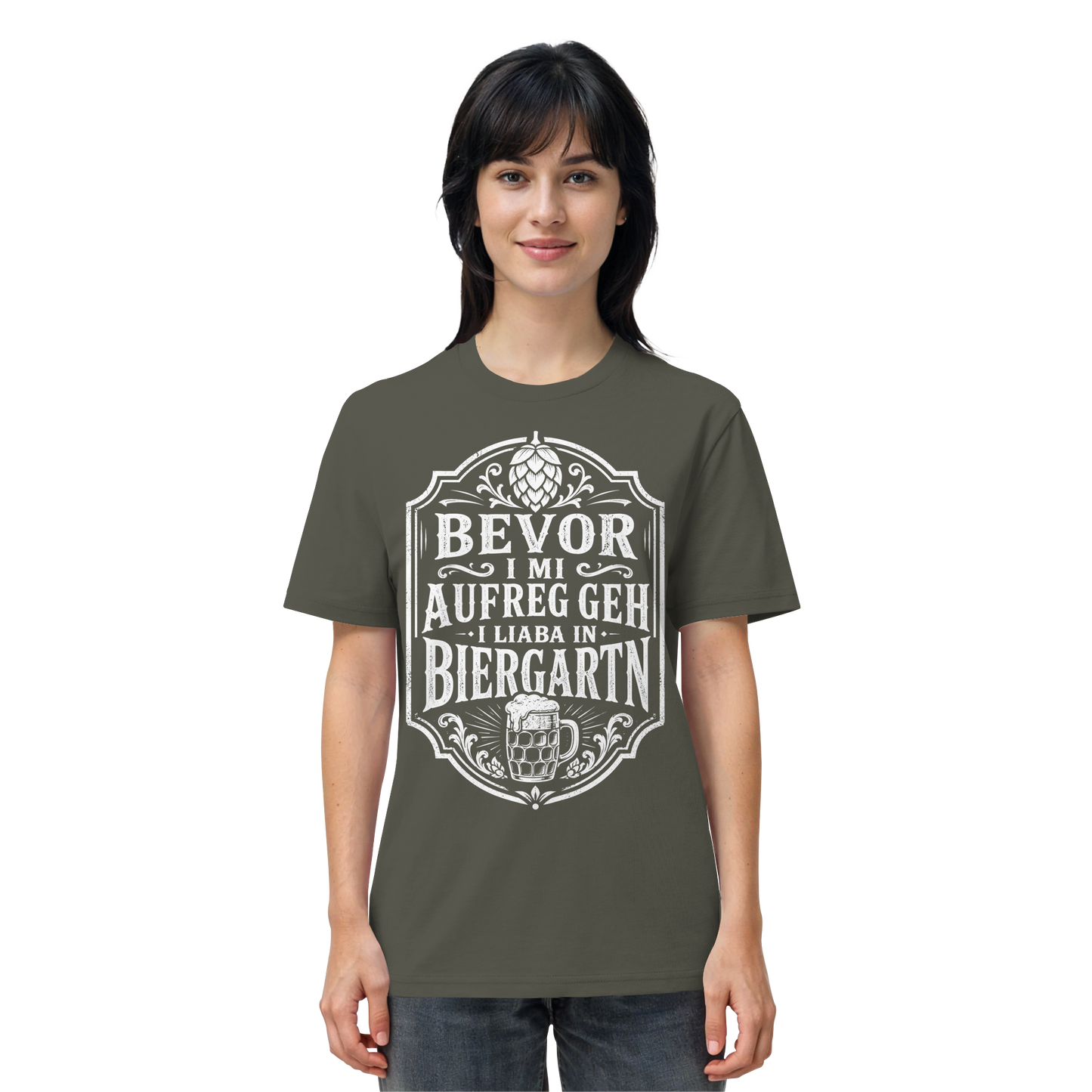 BEVOR I MI AUFREG, GEH I LIABA IN BIERGARTN - Organic Shirt