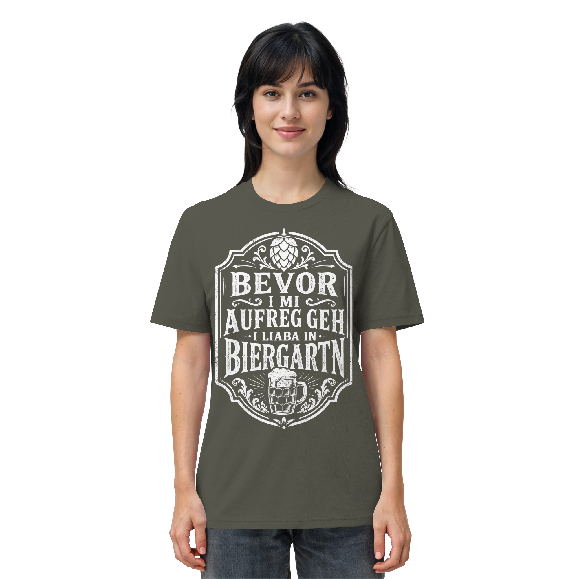 BEVOR I MI AUFREG, GEH I LIABA IN BIERGARTN - Organic Shirt