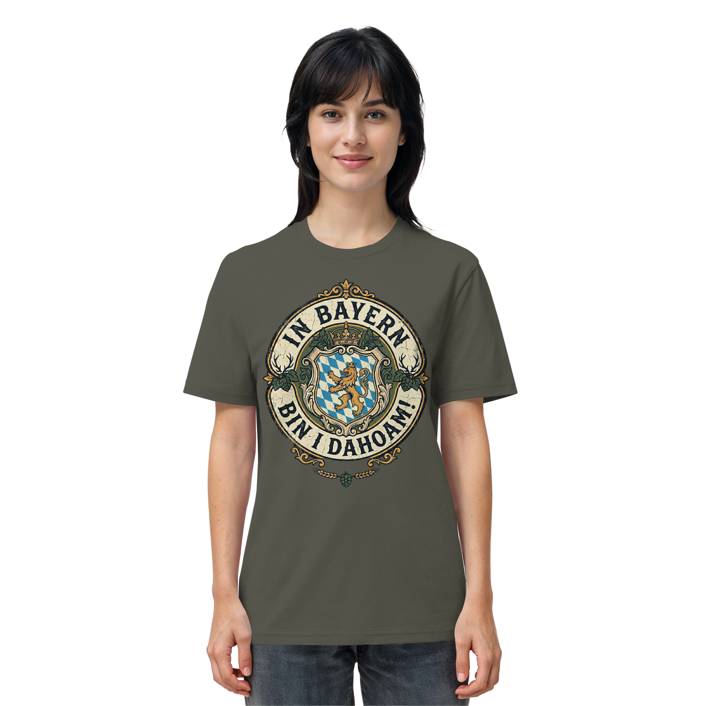 IN BAYERN BIN I DAHOAM! - Organic Shirt - BayrischerHumor