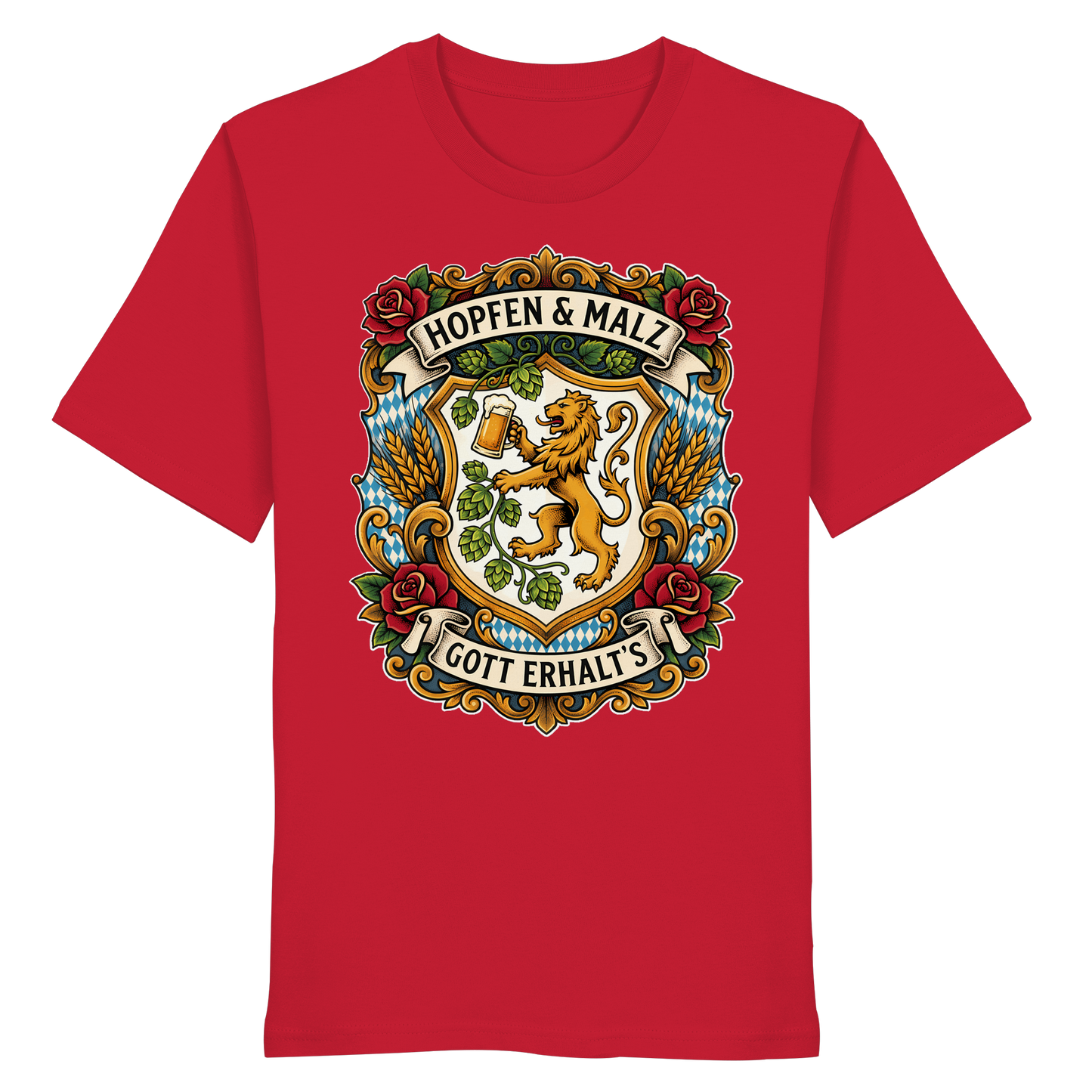 HOPFEN & MALZ - GOTT ERHALT`S - Organic Shirt - BayrischerHumor