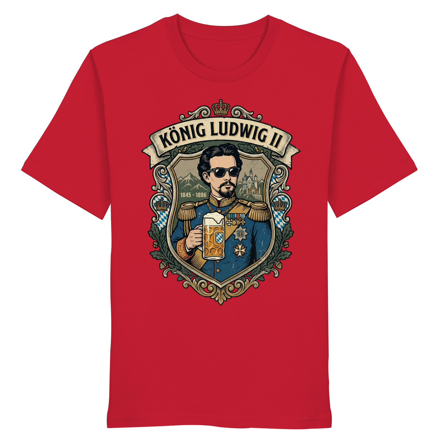 KÖNIG LUDWIG II - Organic Shirt - BayrischerHumor