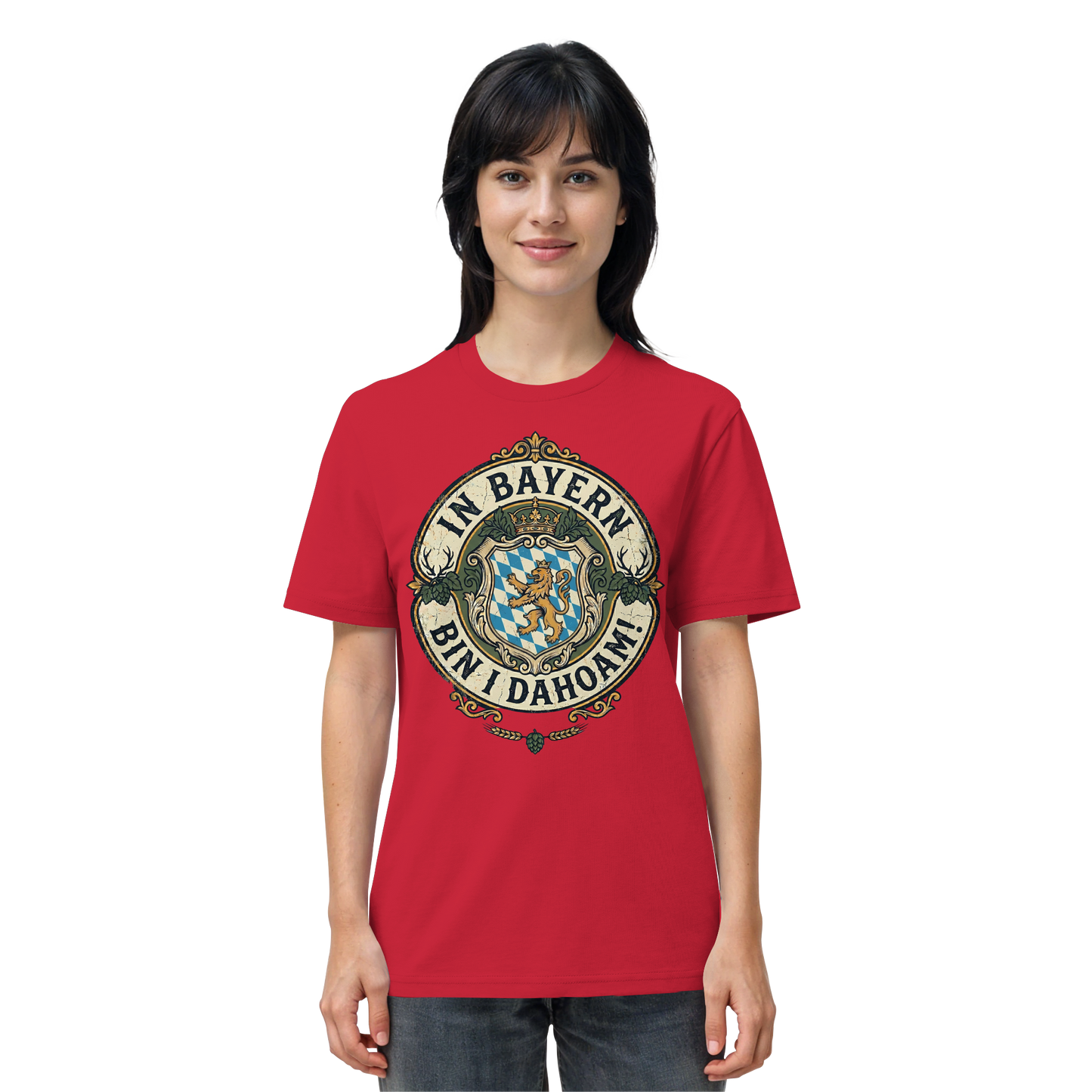 IN BAYERN BIN I DAHOAM! - Organic Shirt - BayrischerHumor