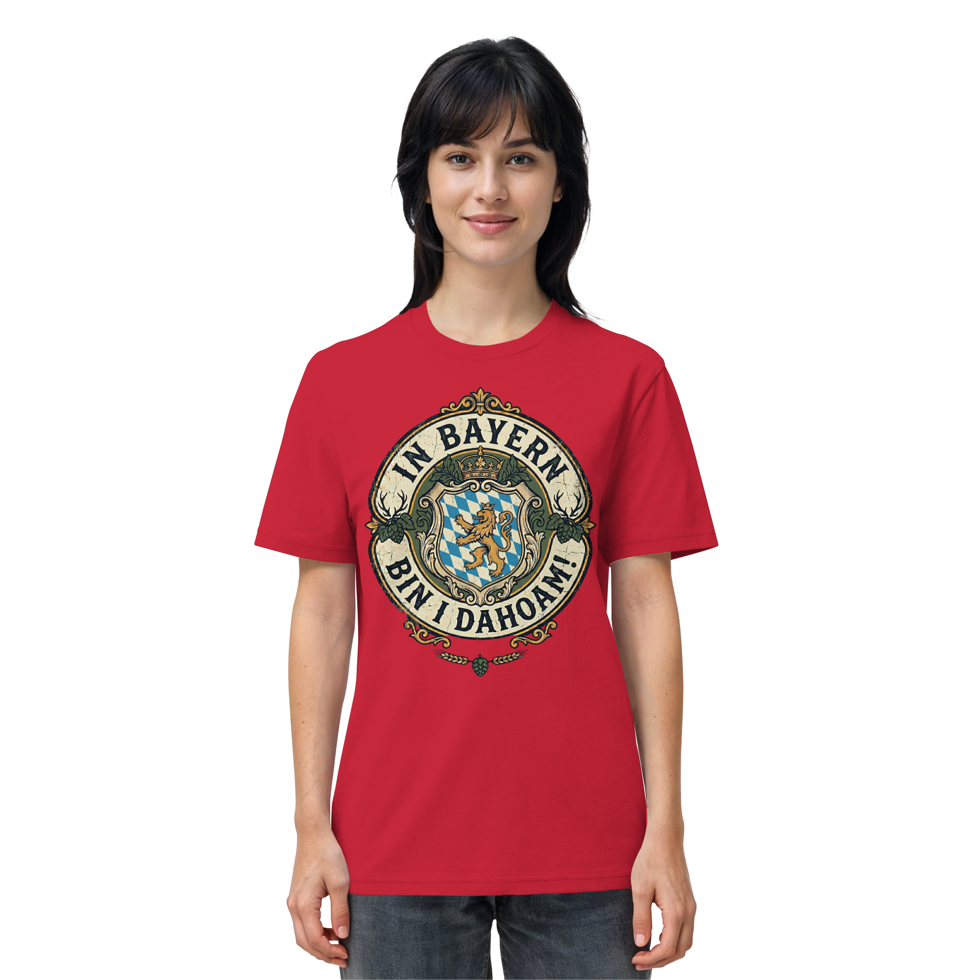 IN BAYERN BIN I DAHOAM! - Organic Shirt - BayrischerHumor