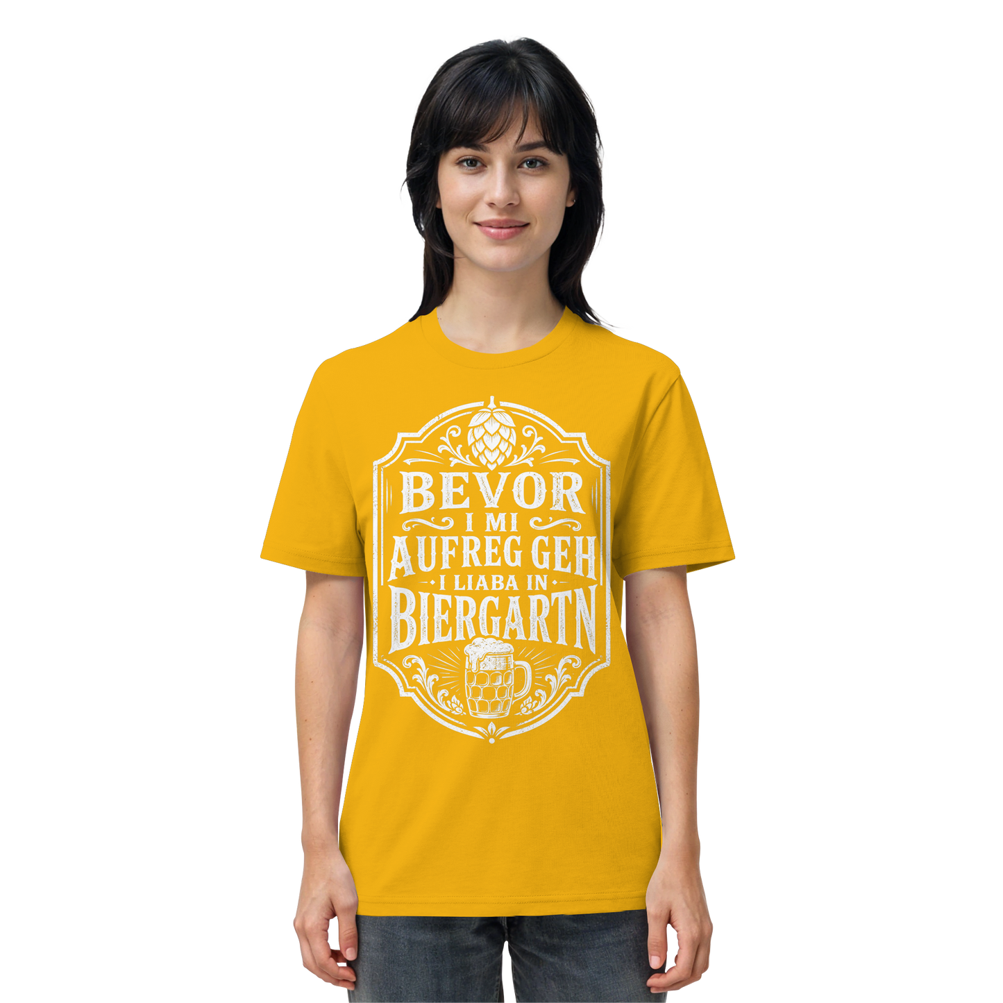 BEVOR I MI AUFREG, GEH I LIABA IN BIERGARTN - Organic Shirt