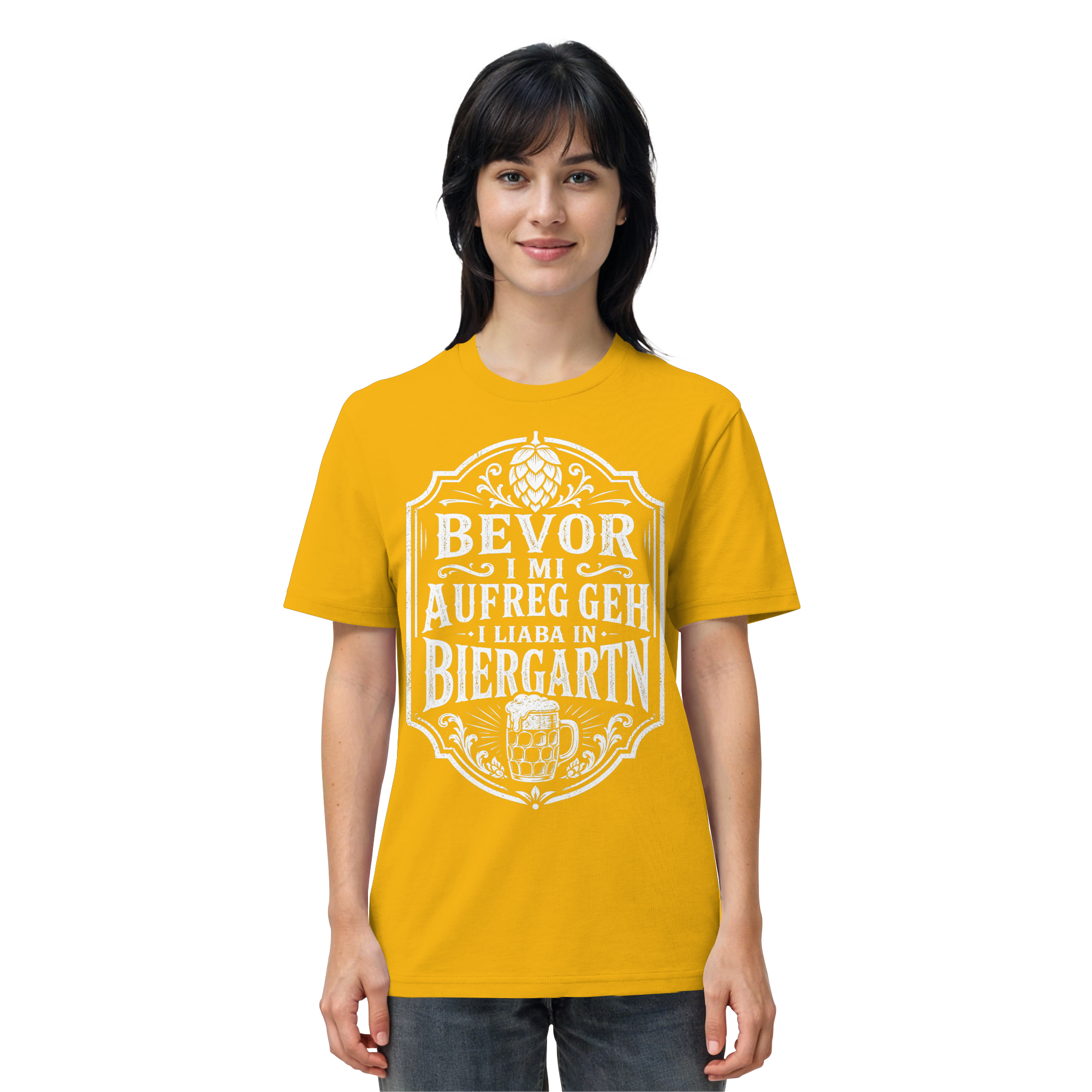 BEVOR I MI AUFREG, GEH I LIABA IN BIERGARTN - Organic Shirt