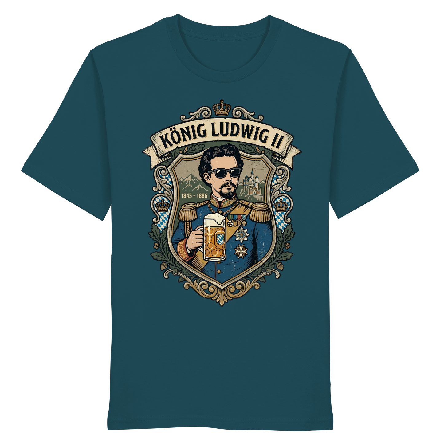 KÖNIG LUDWIG II - Organic Shirt - BayrischerHumor