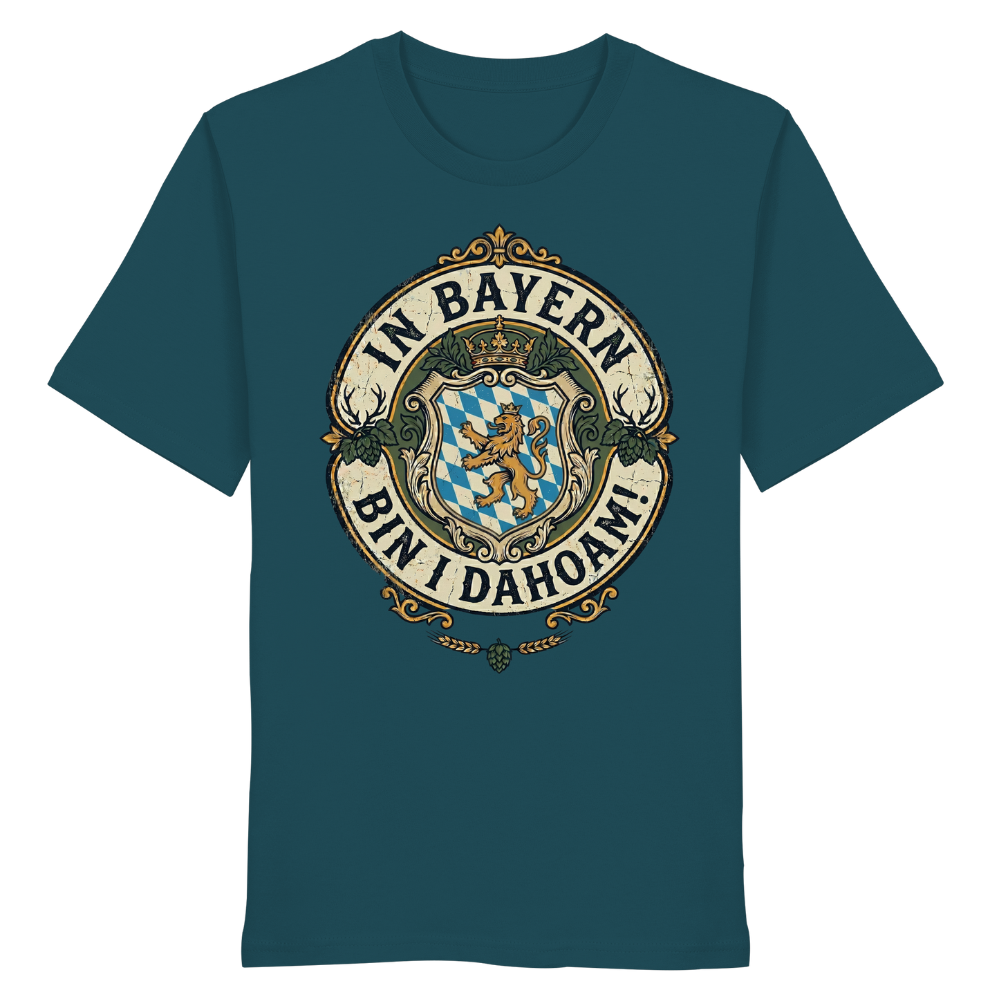 IN BAYERN BIN I DAHOAM! - Organic Shirt - BayrischerHumor