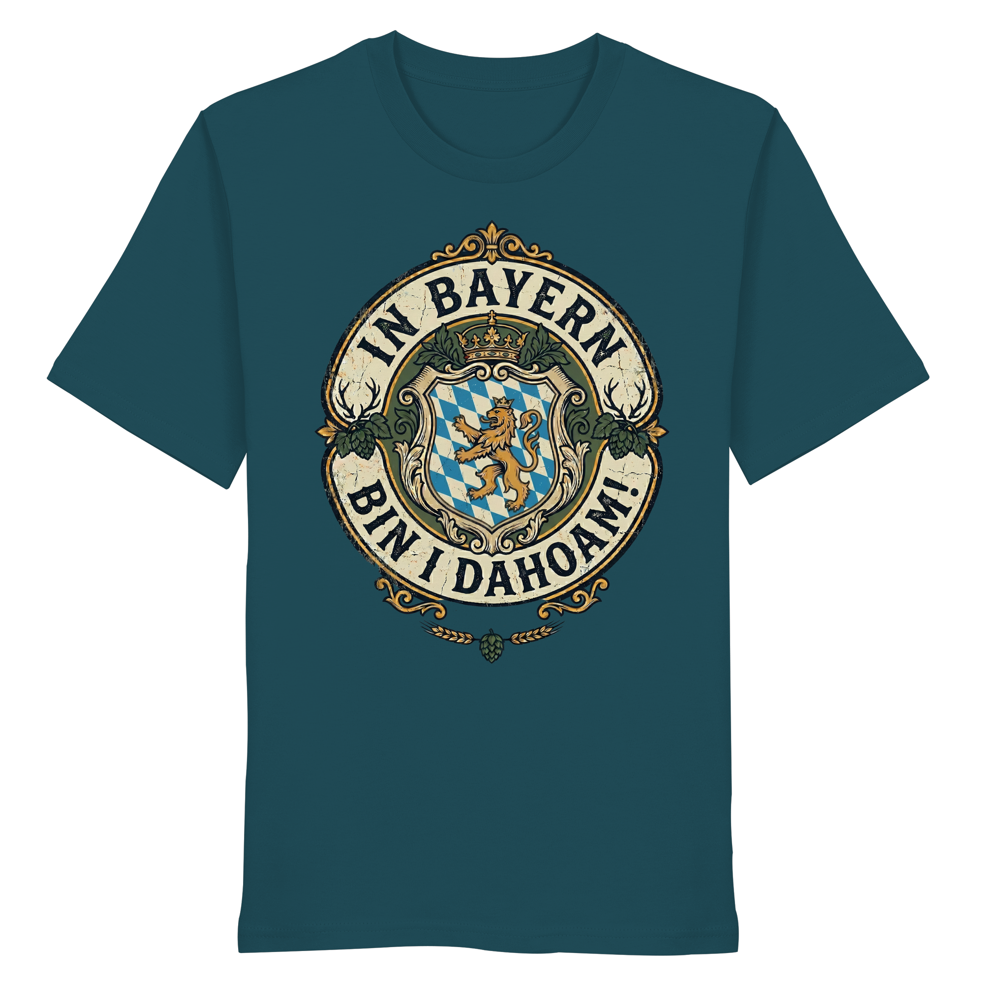 IN BAYERN BIN I DAHOAM! - Organic Shirt - BayrischerHumor