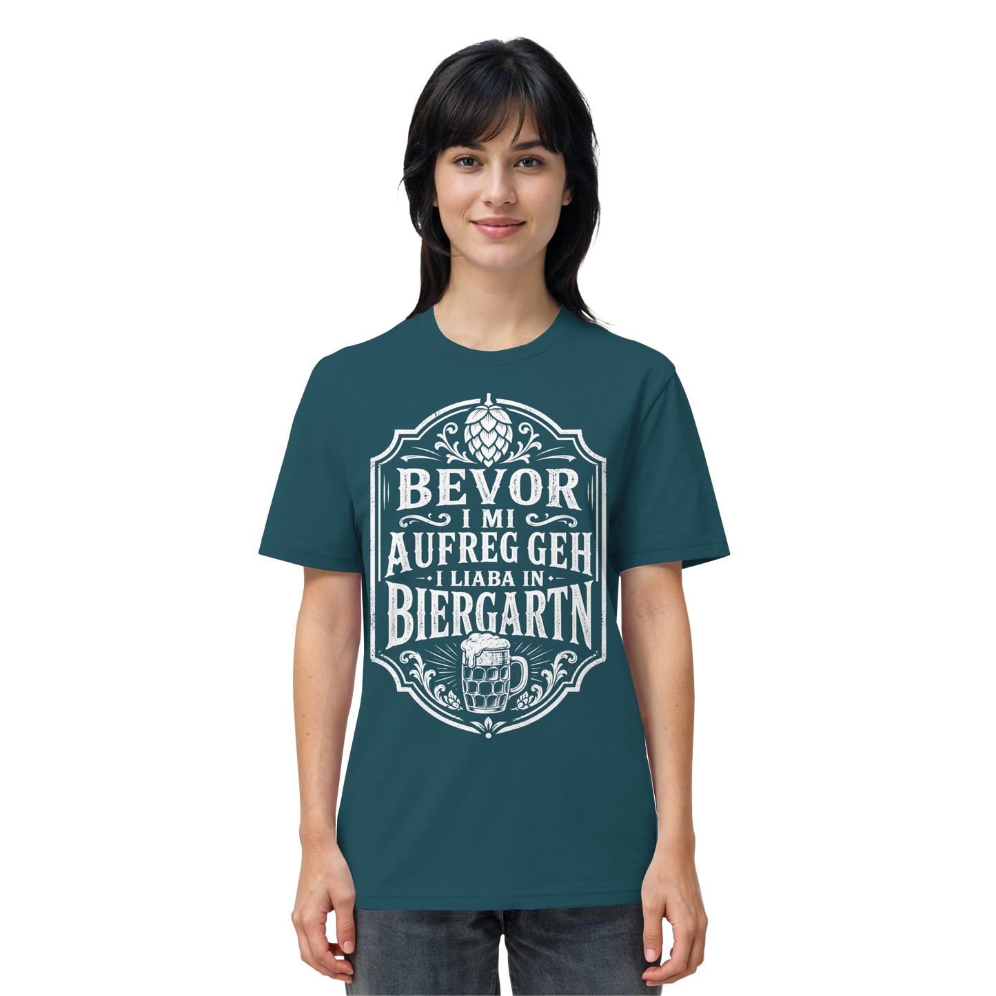BEVOR I MI AUFREG, GEH I LIABA IN BIERGARTN - Organic Shirt