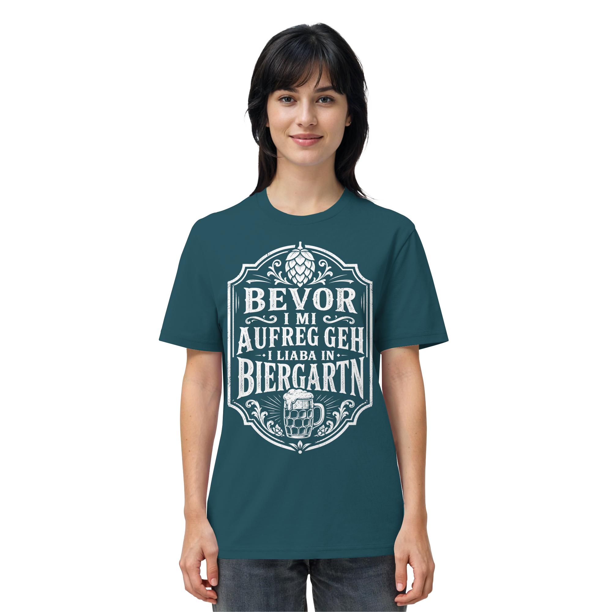 BEVOR I MI AUFREG, GEH I LIABA IN BIERGARTN - Organic Shirt