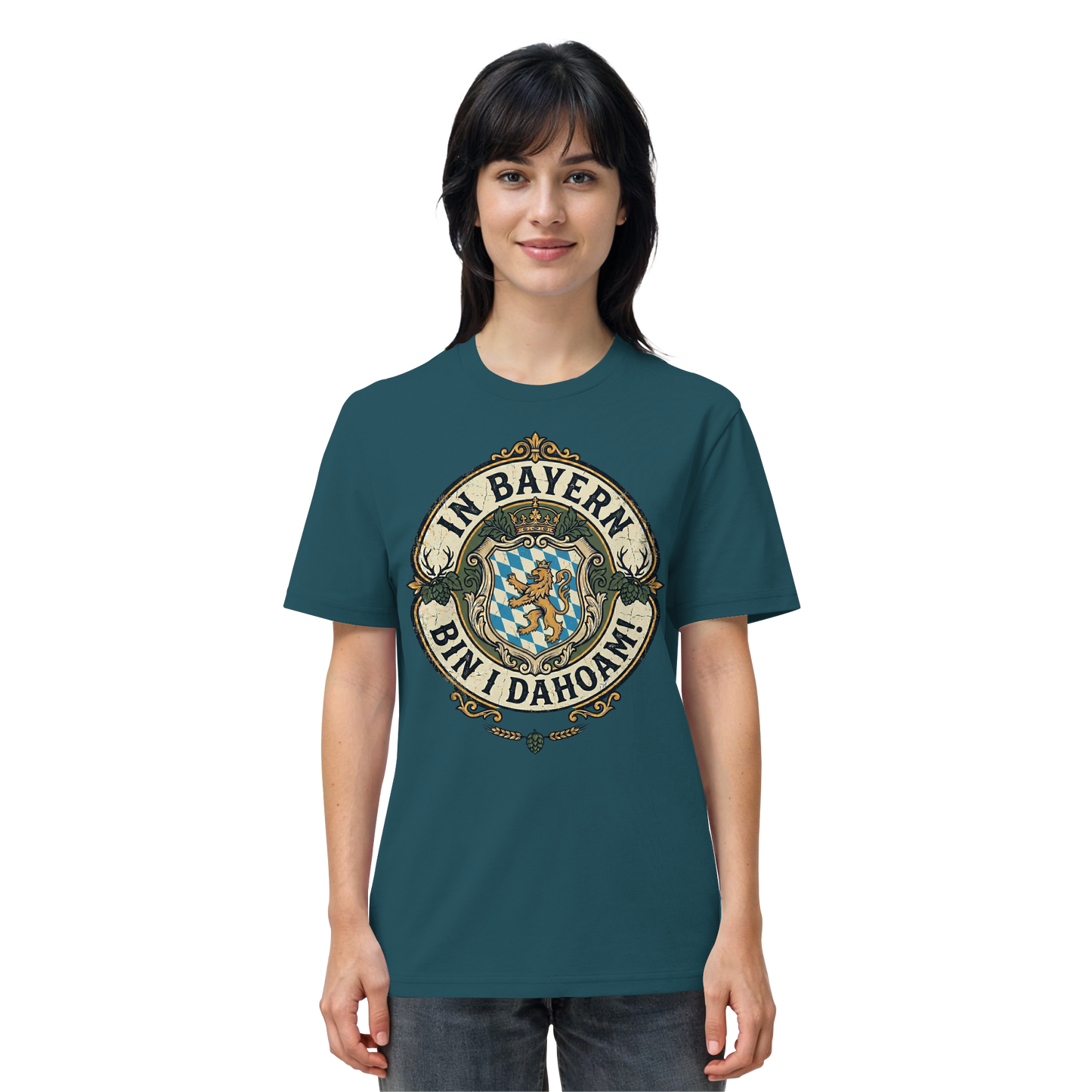 IN BAYERN BIN I DAHOAM! - Organic Shirt - BayrischerHumor
