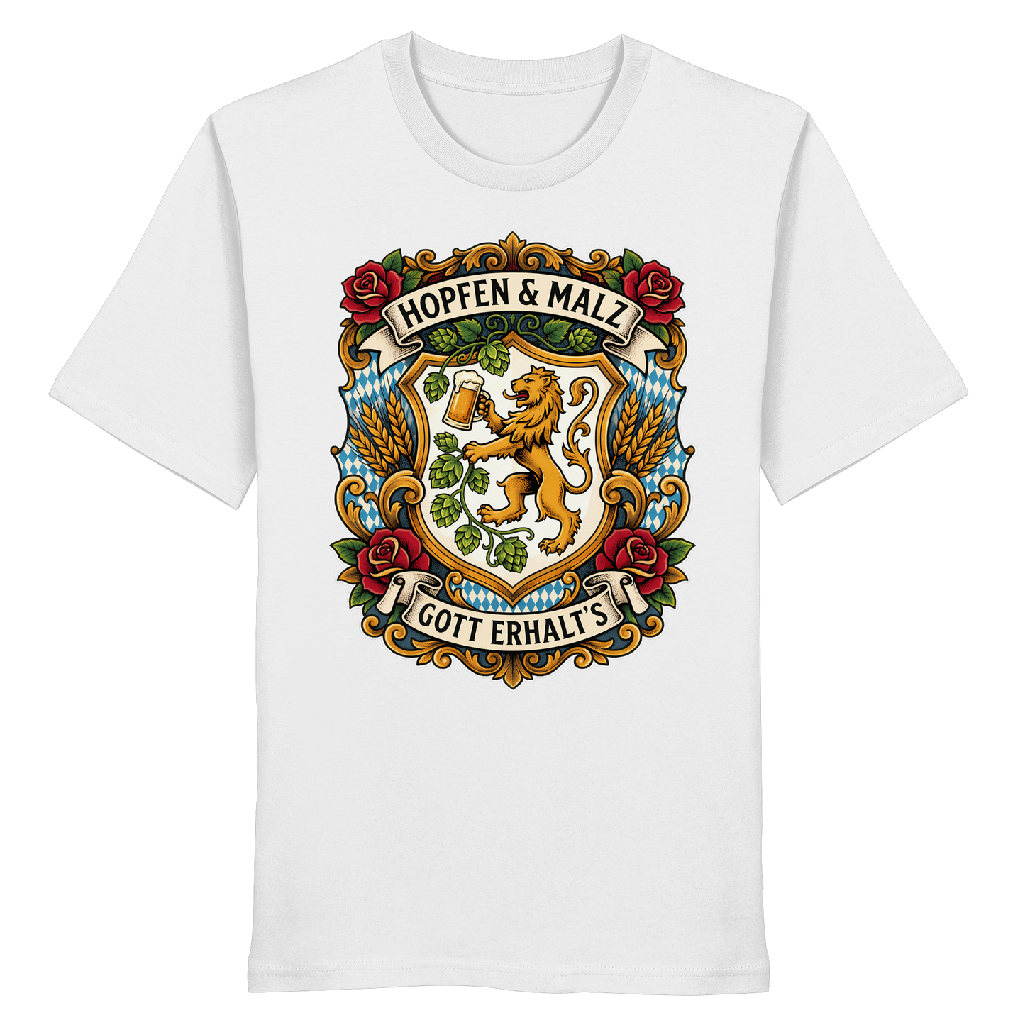 HOPFEN & MALZ - GOTT ERHALT`S - Organic Shirt - BayrischerHumor