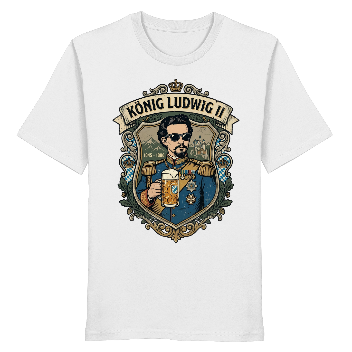 KÖNIG LUDWIG II - Organic Shirt - BayrischerHumor