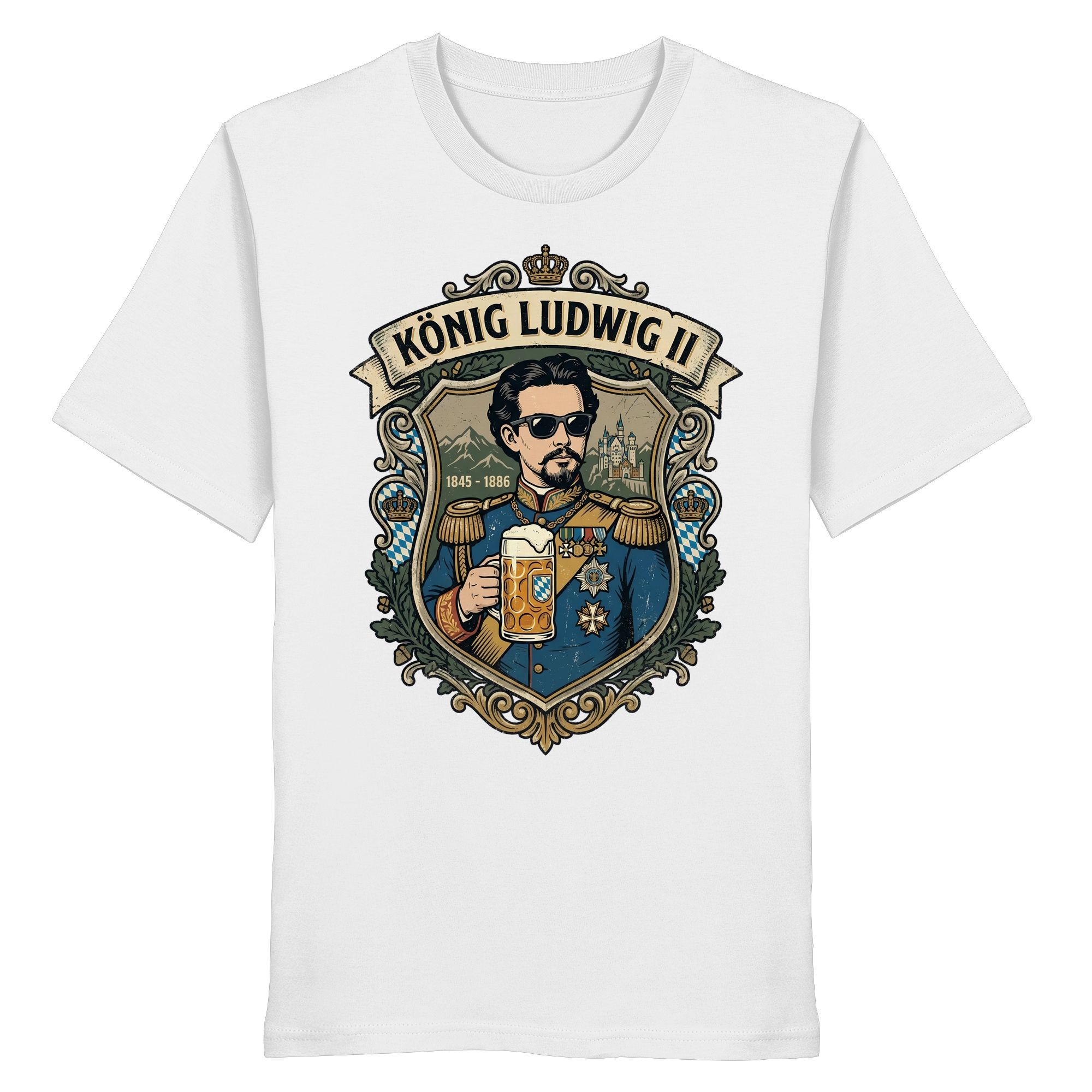 KÖNIG LUDWIG II - Organic Shirt - BayrischerHumor