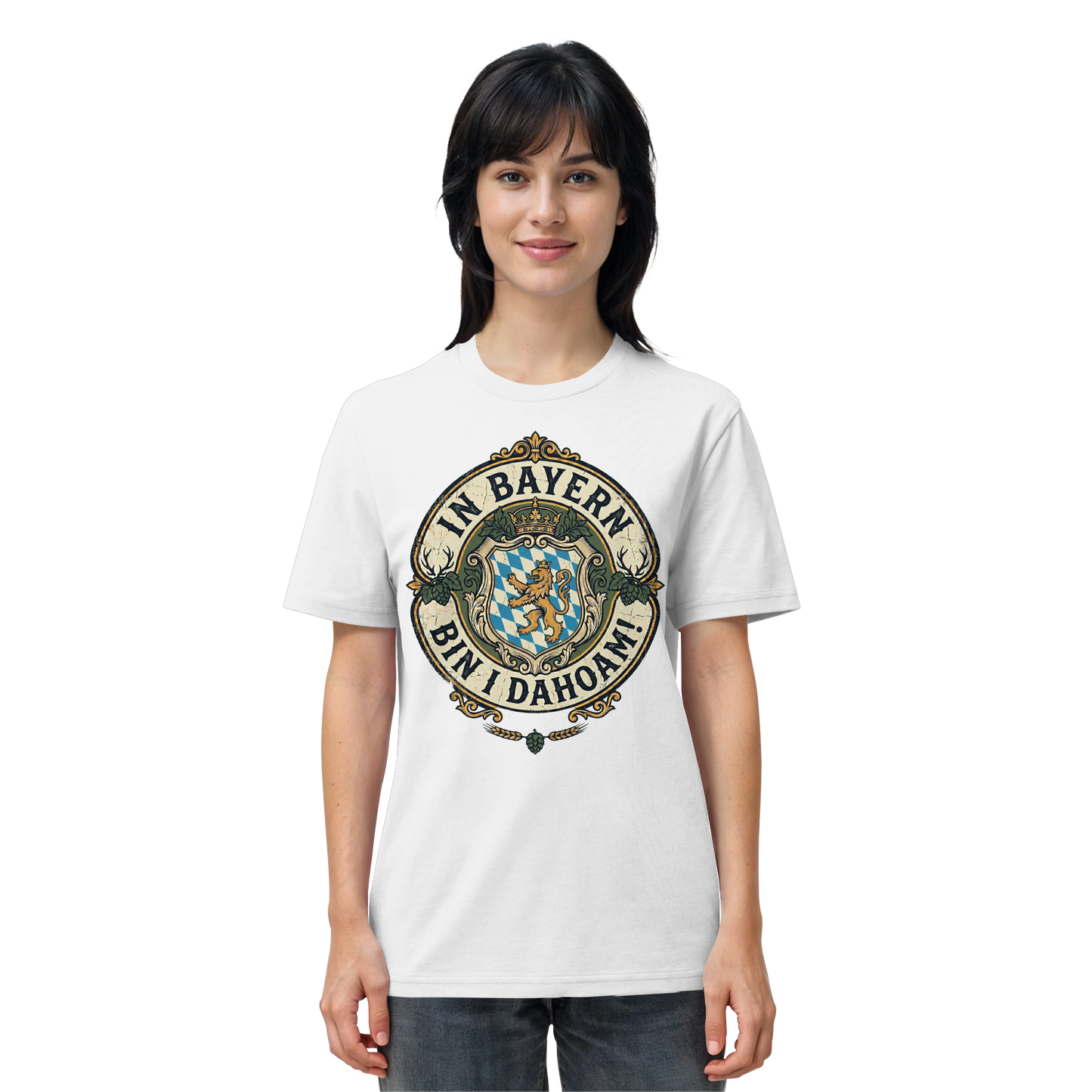 IN BAYERN BIN I DAHOAM! - Organic Shirt - BayrischerHumor