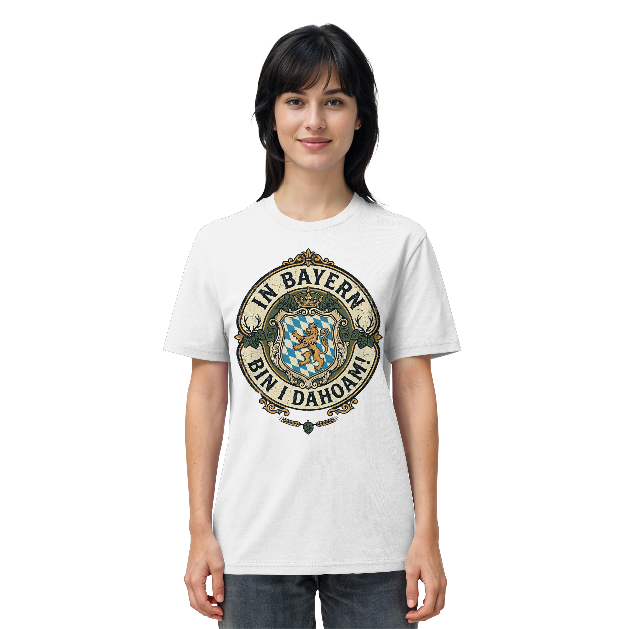 IN BAYERN BIN I DAHOAM! - Organic Shirt - BayrischerHumor