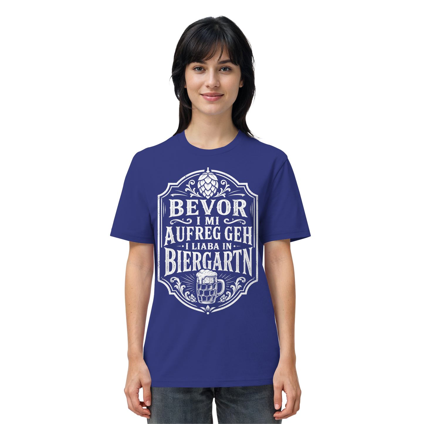 BEVOR I MI AUFREG, GEH I LIABA IN BIERGARTN - Organic Shirt