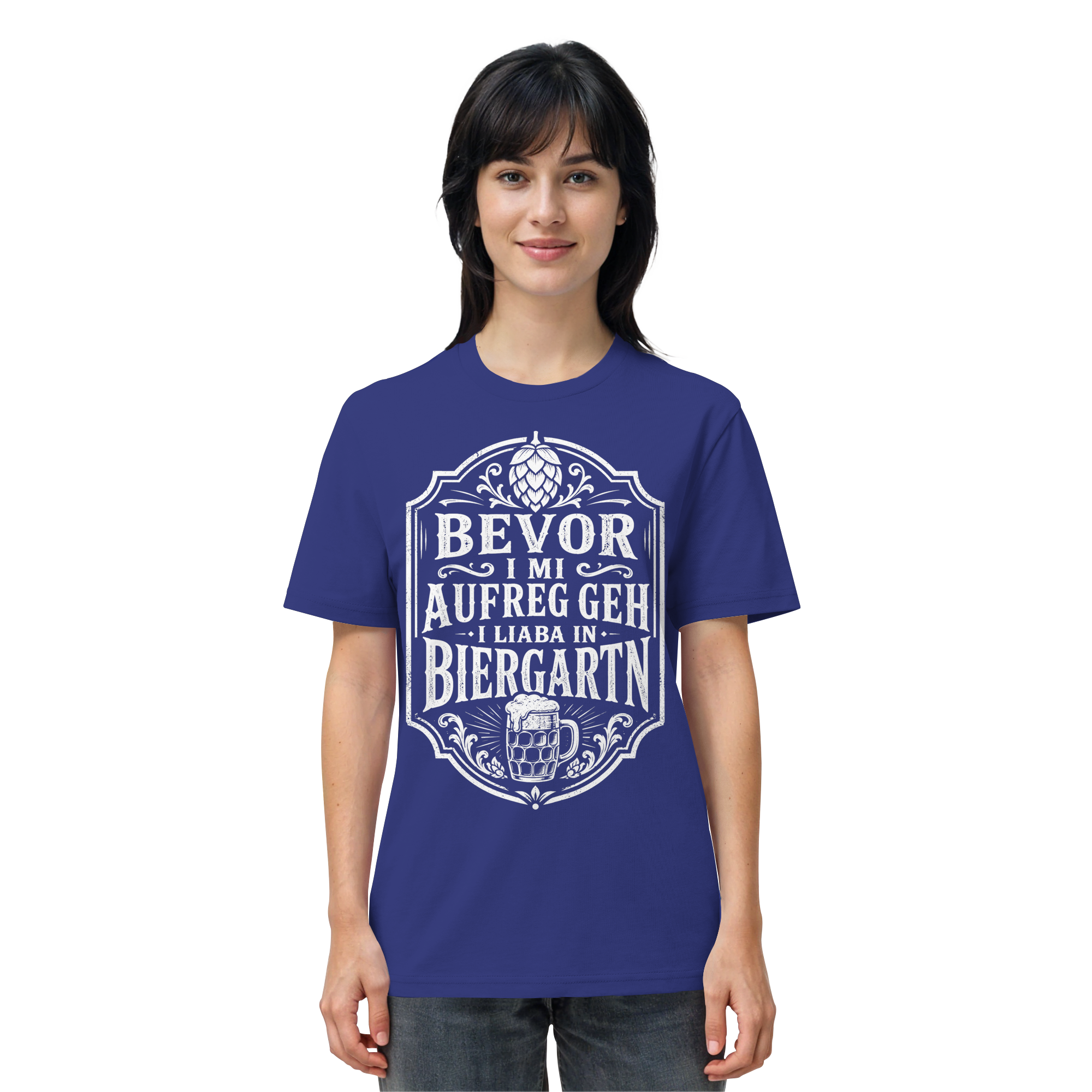 BEVOR I MI AUFREG, GEH I LIABA IN BIERGARTN - Organic Shirt