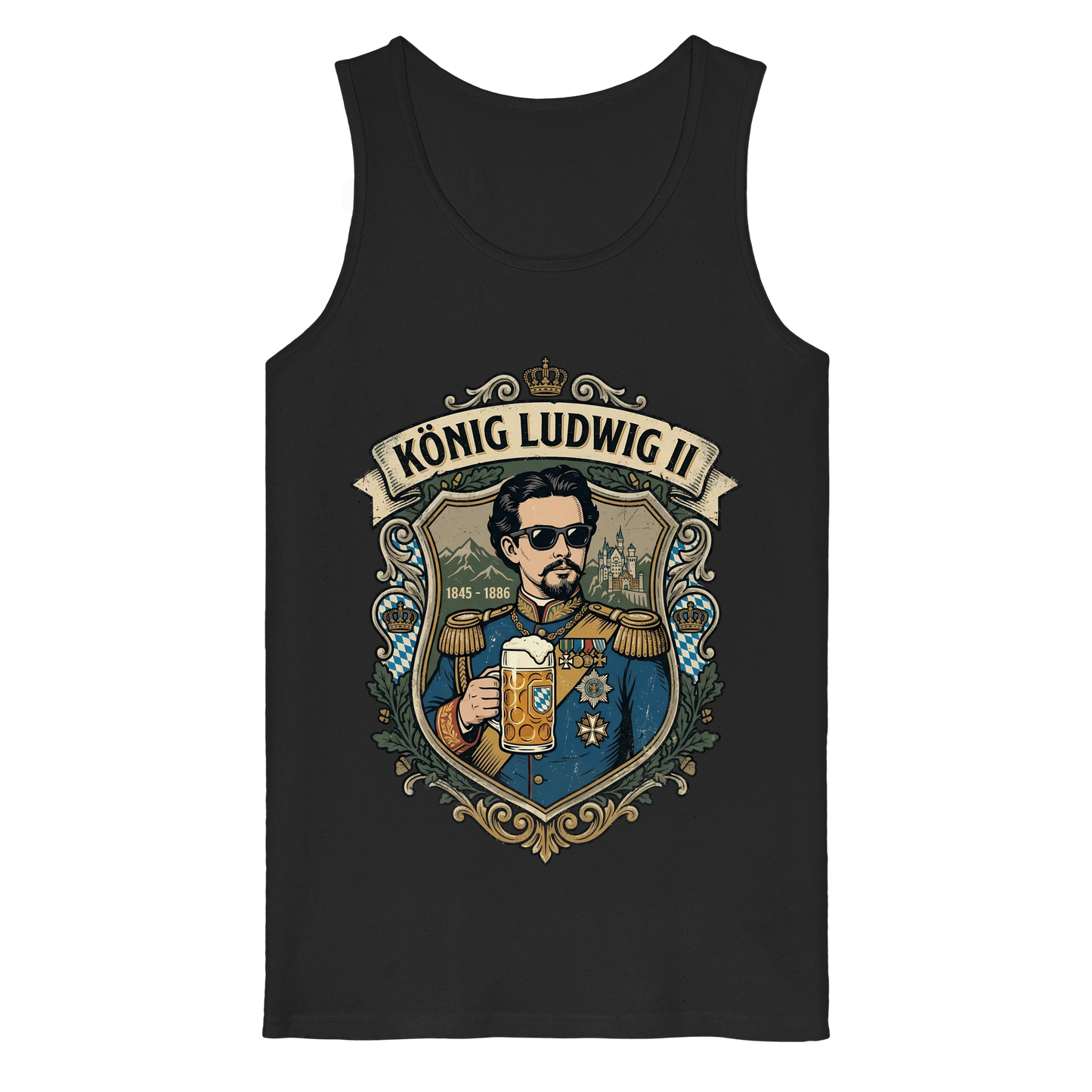 KÖNIG LUDWIG II - Organic Tank Top - BayrischerHumor