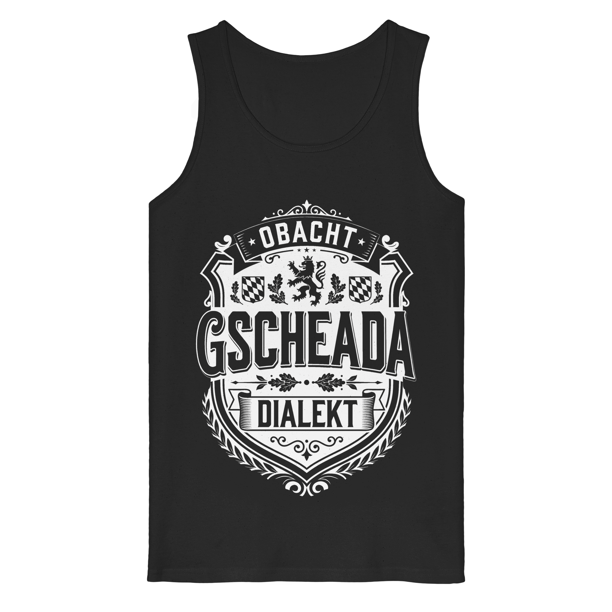 OBACHT GSCHEADA DIALEKT - Organic Tank Top - BayrischerHumor