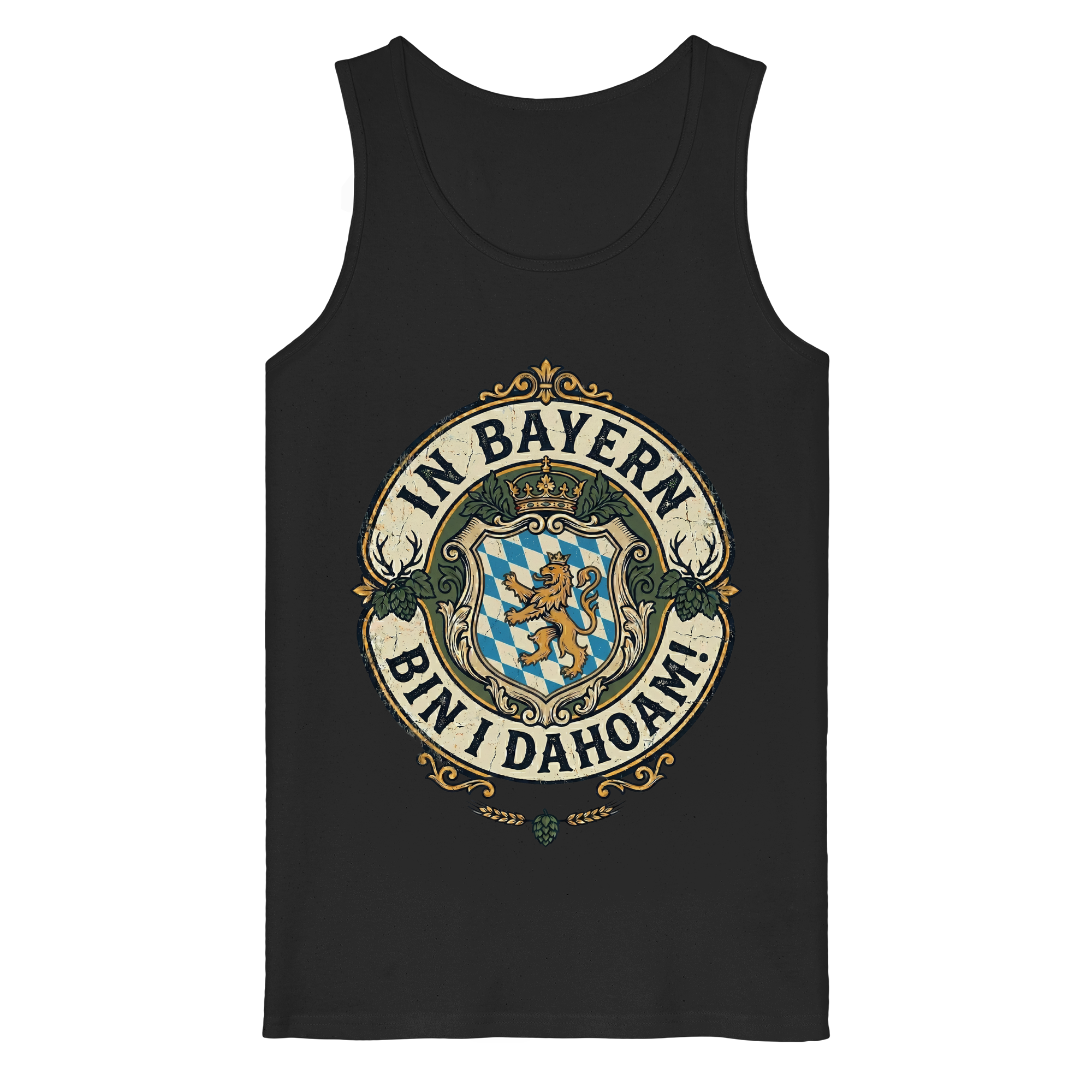 IN BAYERN BIN I DAHOAM! - Organic Tank Top - BayrischerHumor