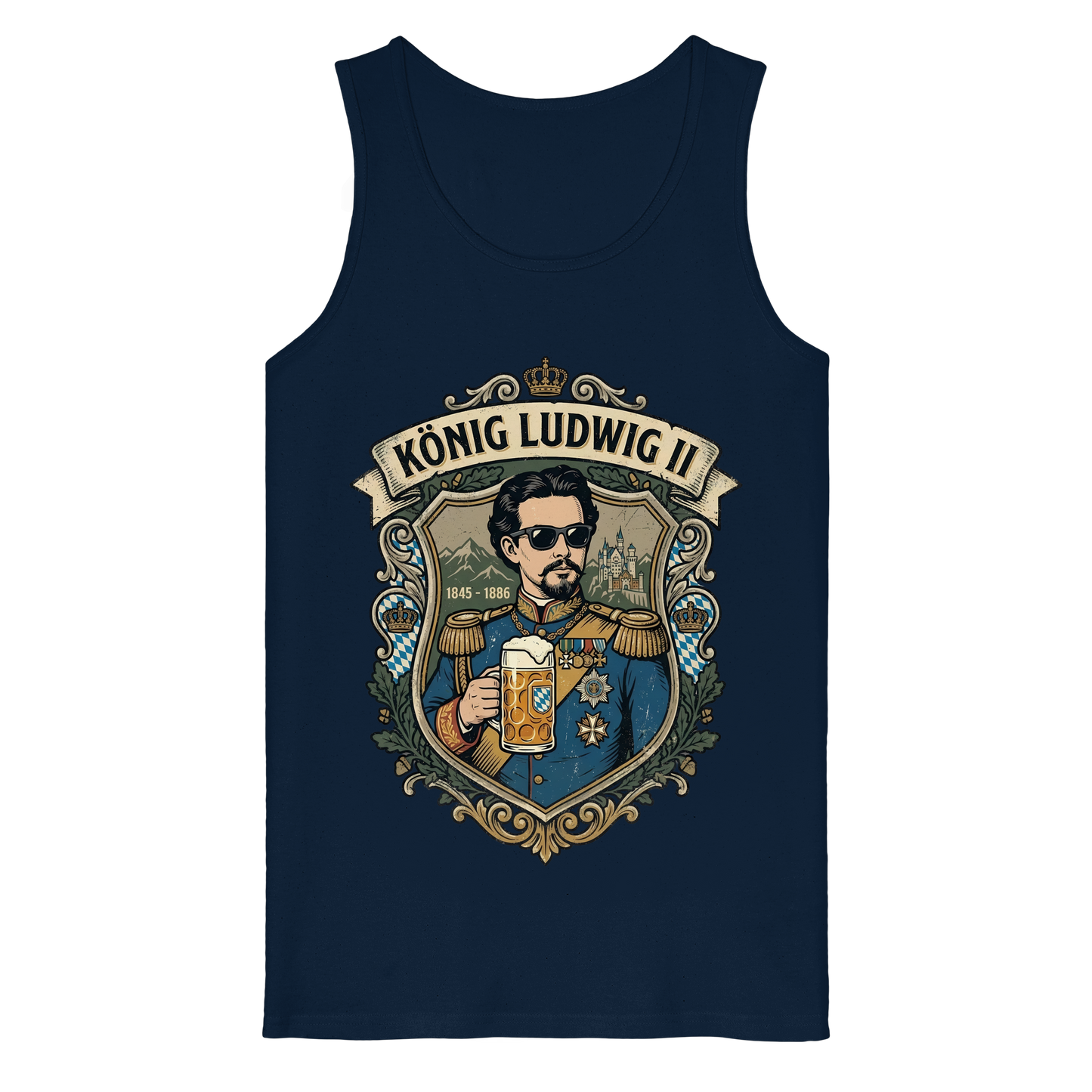 KÖNIG LUDWIG II - Organic Tank Top - BayrischerHumor