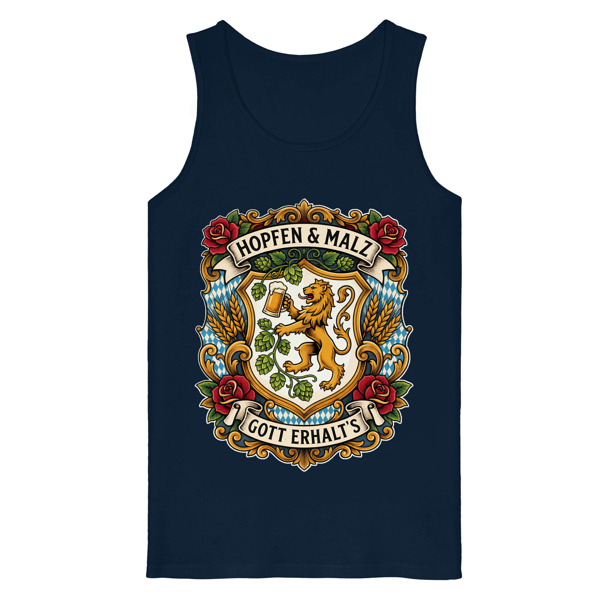 HOPFEN & MALZ - GOTT ERHALT`S - Organic Tank Top - BayrischerHumor