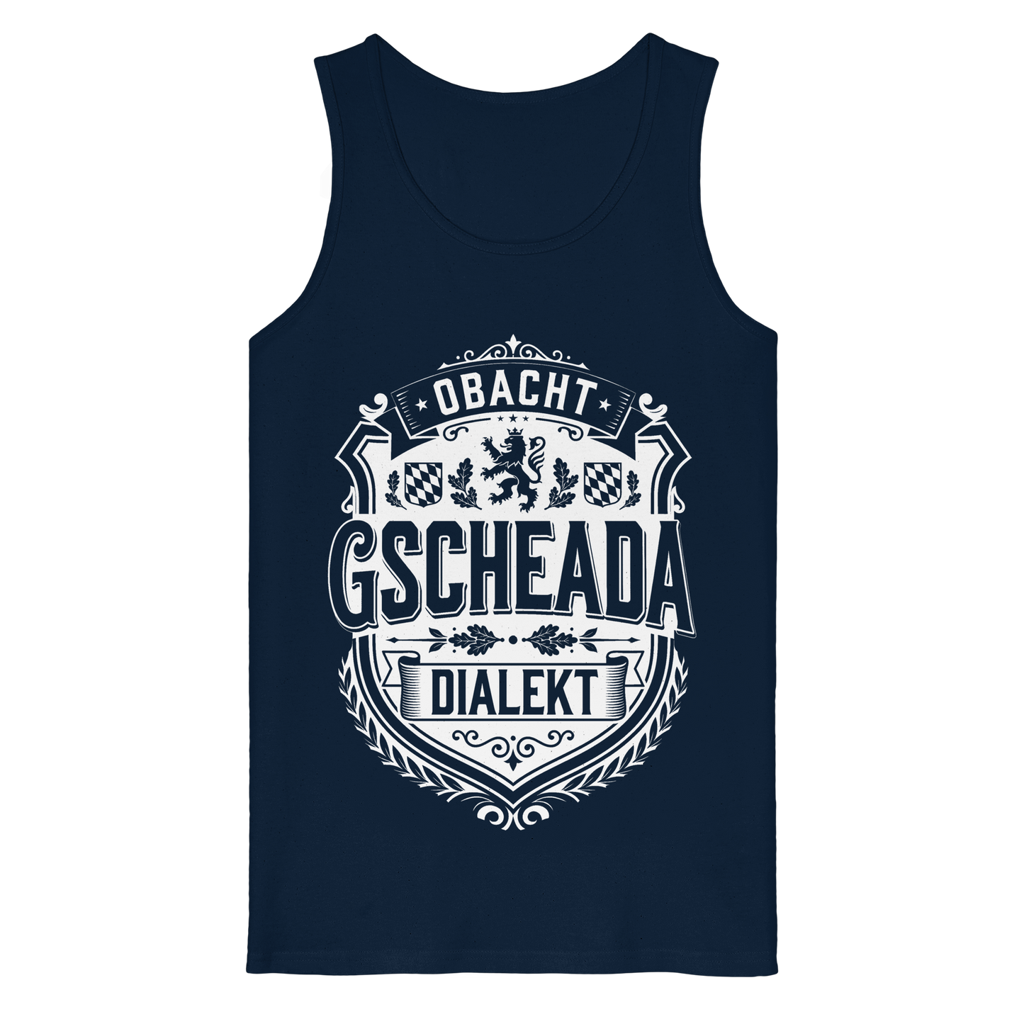 OBACHT GSCHEADA DIALEKT - Organic Tank Top - BayrischerHumor